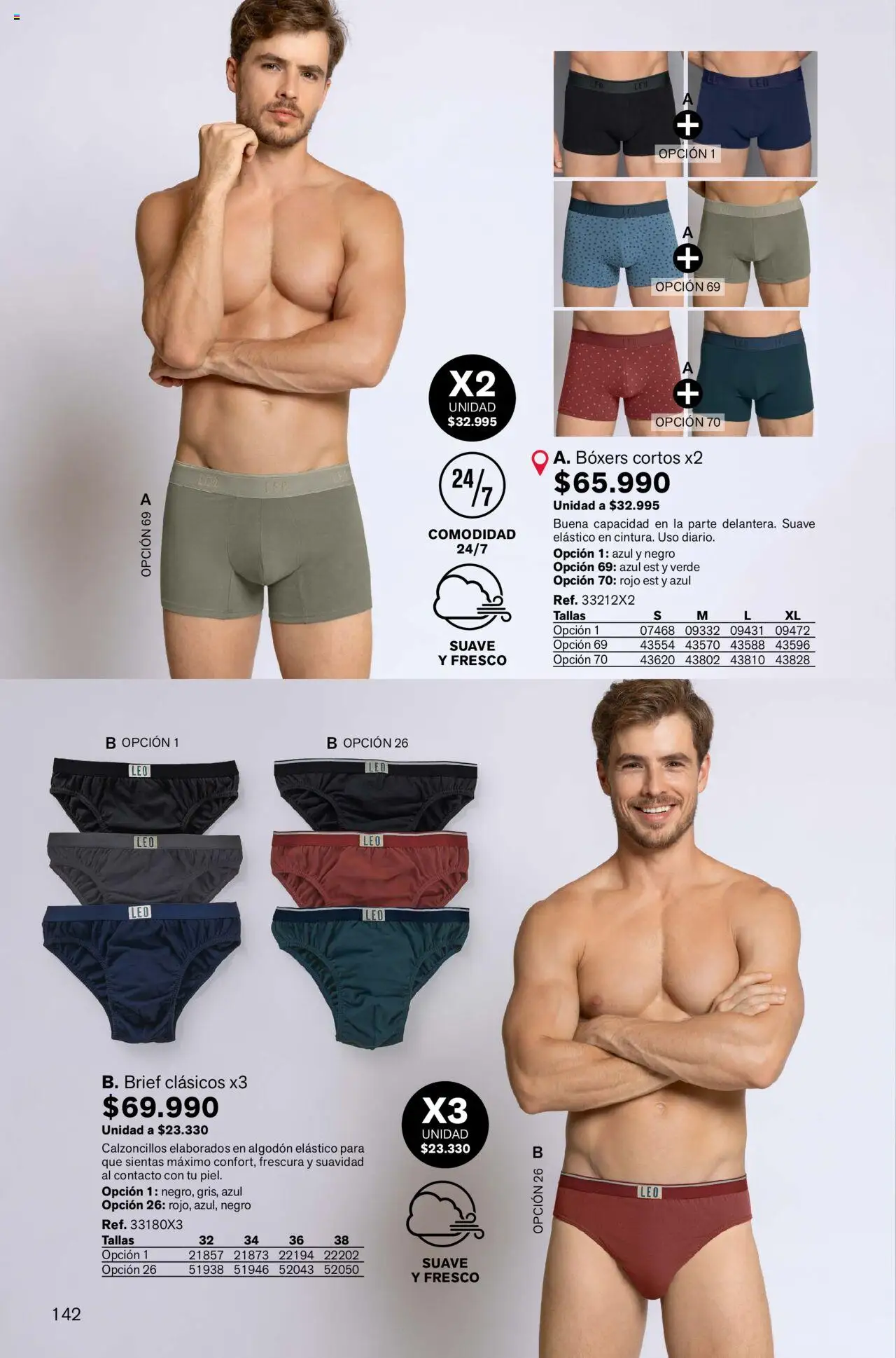 Leonisa revista - valida desde el 04.08.2025 | Página: 142 | Productos: Algodón, Boxers