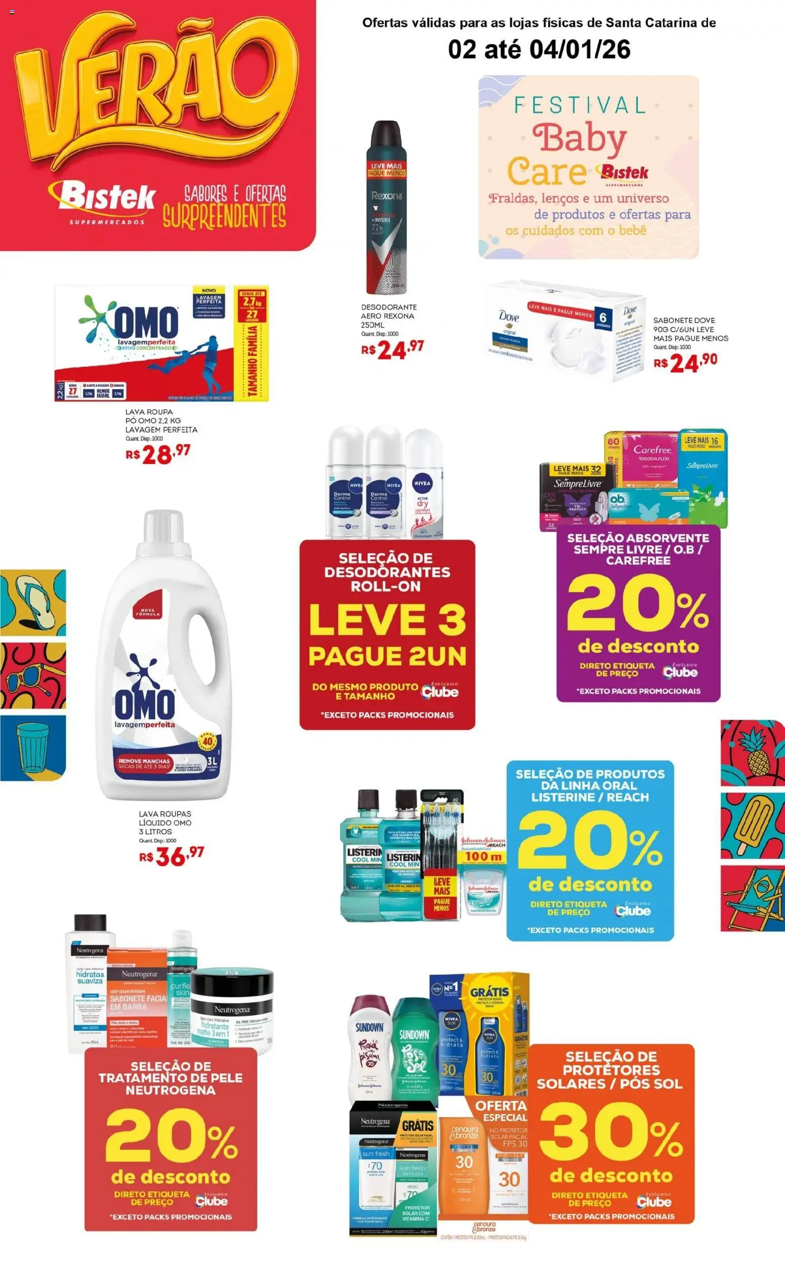 Bistek Supermercados Folheto - válido de 02.01.2026 | Página: 3 | Produtos: Cenoura, Piscina, Rexona, Vitamina c
