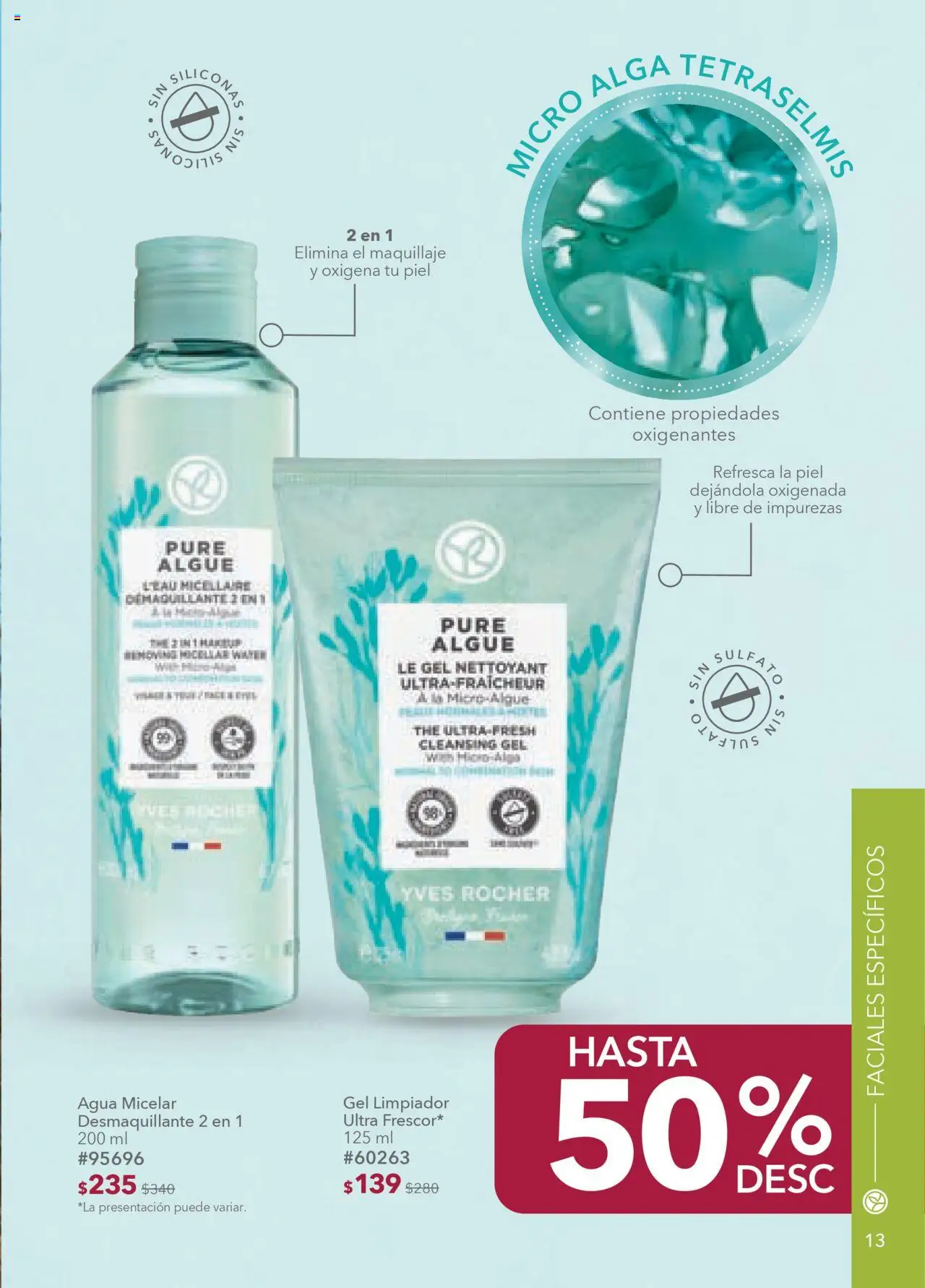 Nuevas ofertas de Yves Rocher válidas en toda la República Mexicana desde el 05.08.2025. ¡Encuentra las mejores ofertas en Yves Rocher - Campaña 11 2025! | Página: 13 | Productos: Agua, Limpiador, Maquillaje, Agua micelar