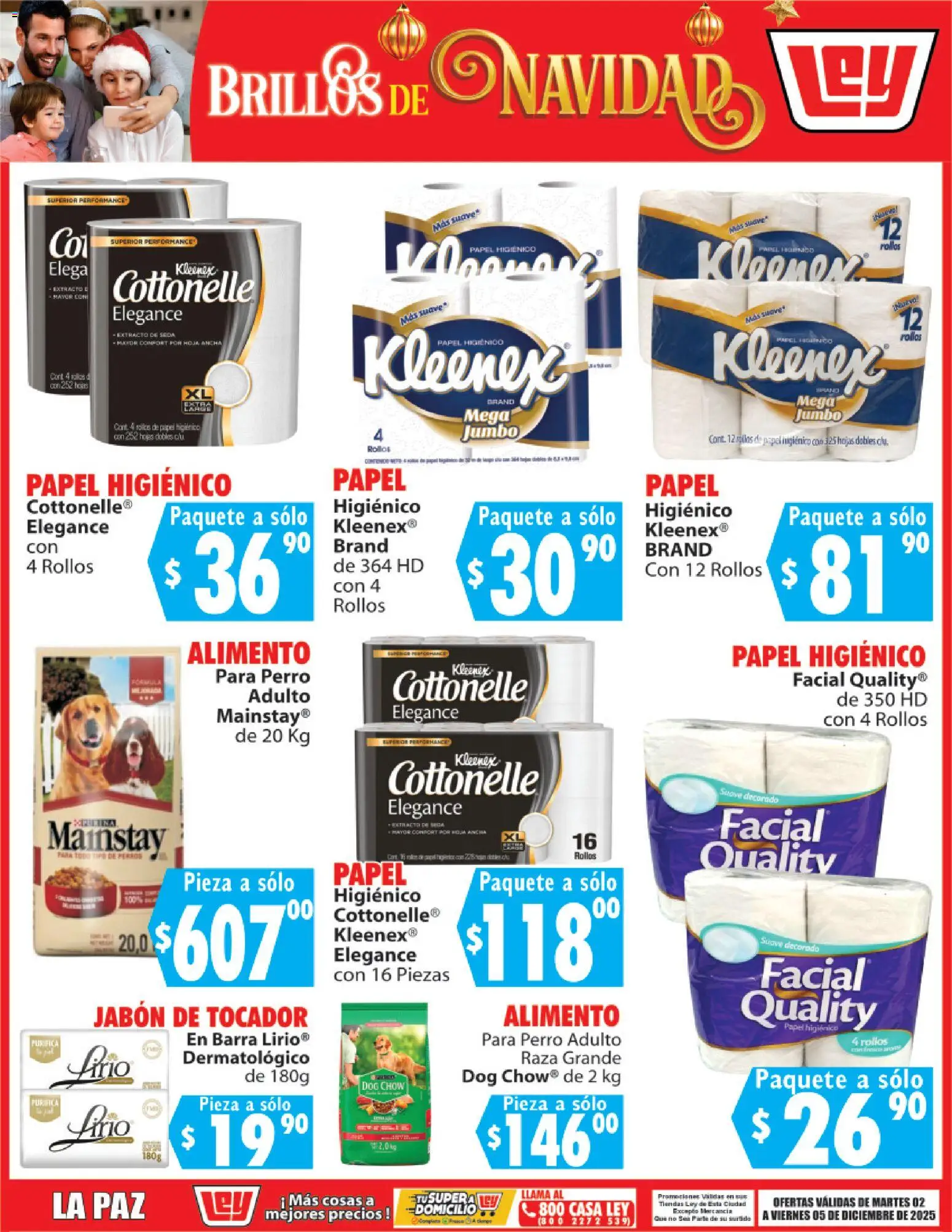 Nuevas ofertas de Casa Ley válidas en toda la República Mexicana desde el 02.12.2025. ¡Encuentra las mejores ofertas en Casa Ley folleto Brillos de Navidad! | Página: 5 | Productos: Papel higiénico, Barra, Jabón