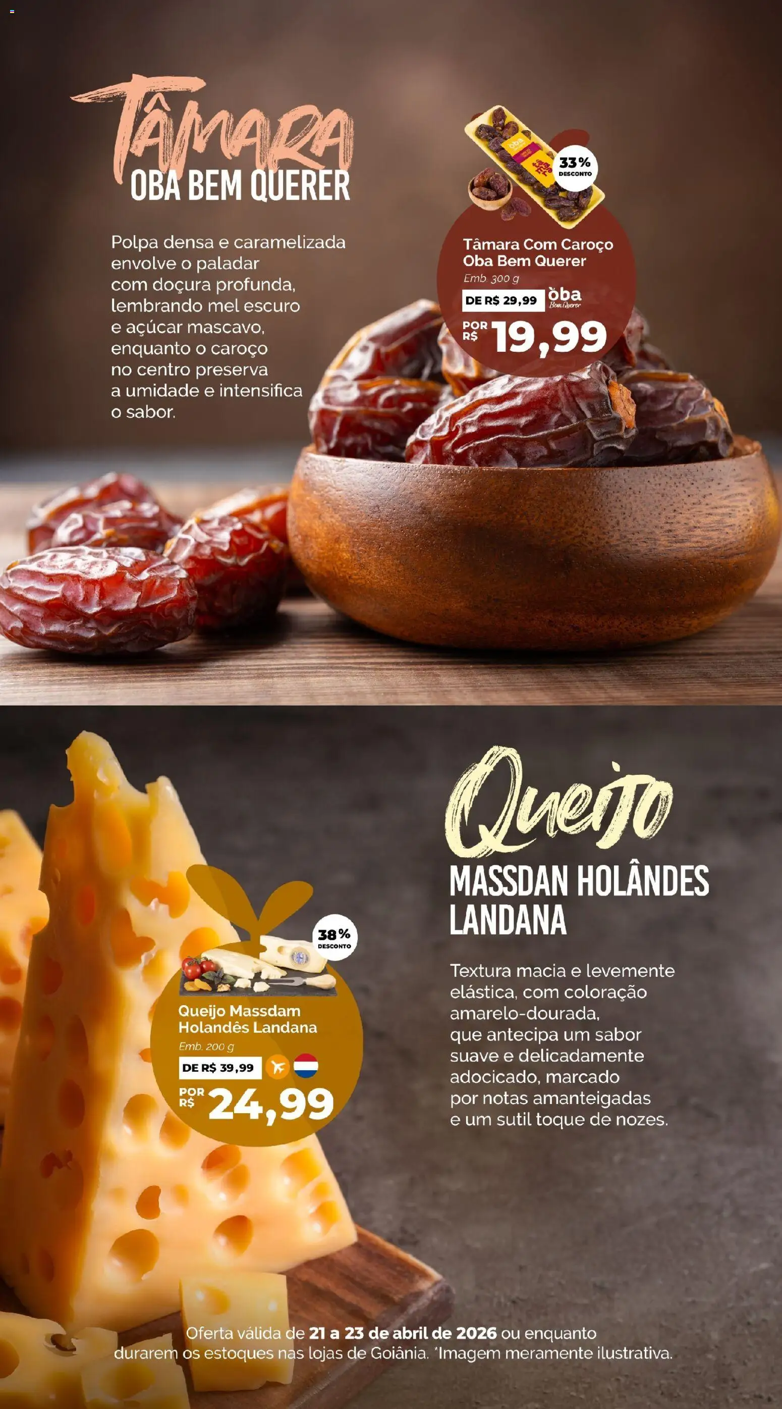 Oba Hortifruti Folheto - válido de 21.04.2026 | Página: 2 | Produtos: Queijo, Mel, Açúcar