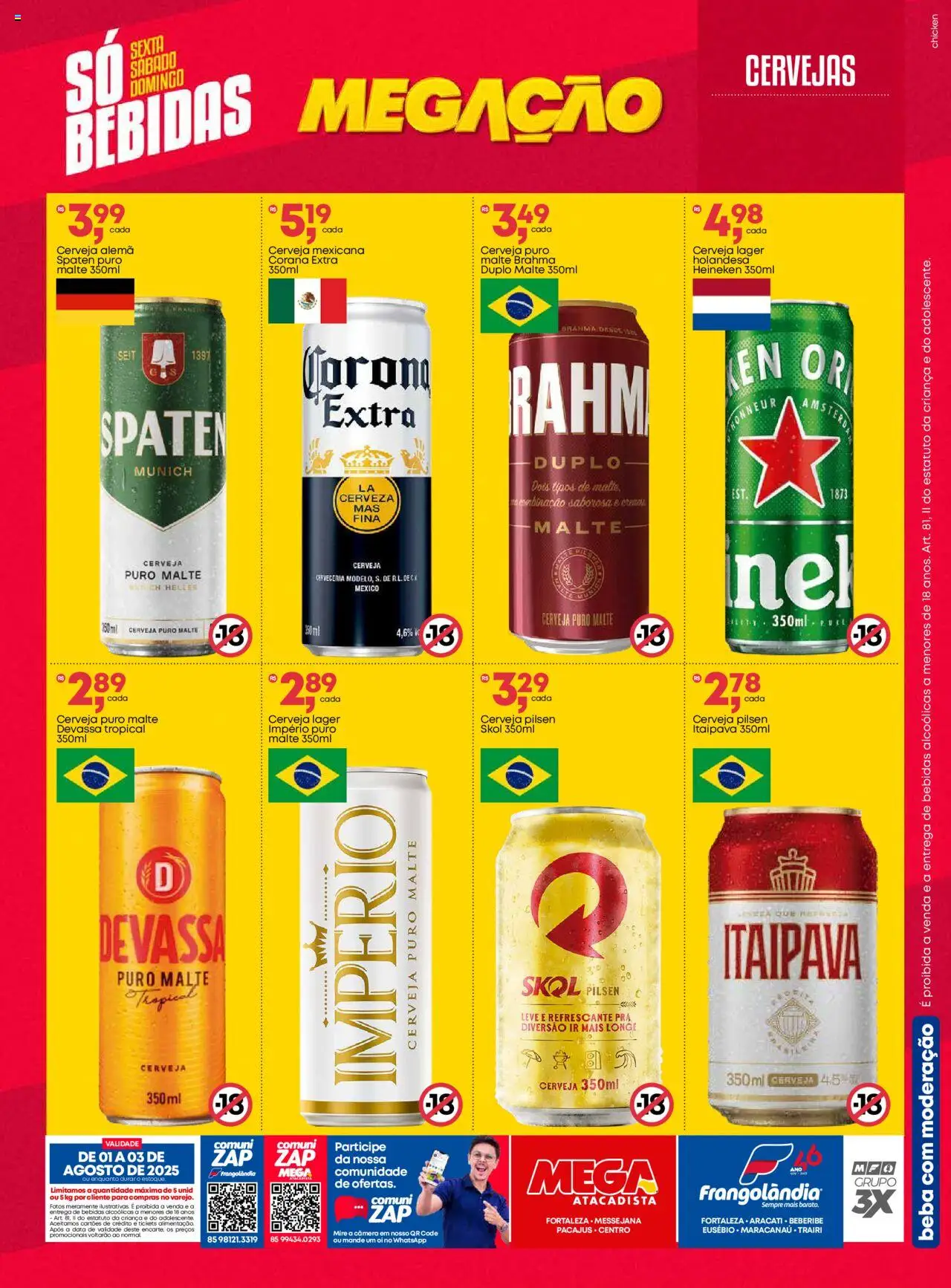 Frangolândia Folheto - válido de 01.08.2025 | Página: 10 | Produtos: Cerveja, Heineken, Câmera