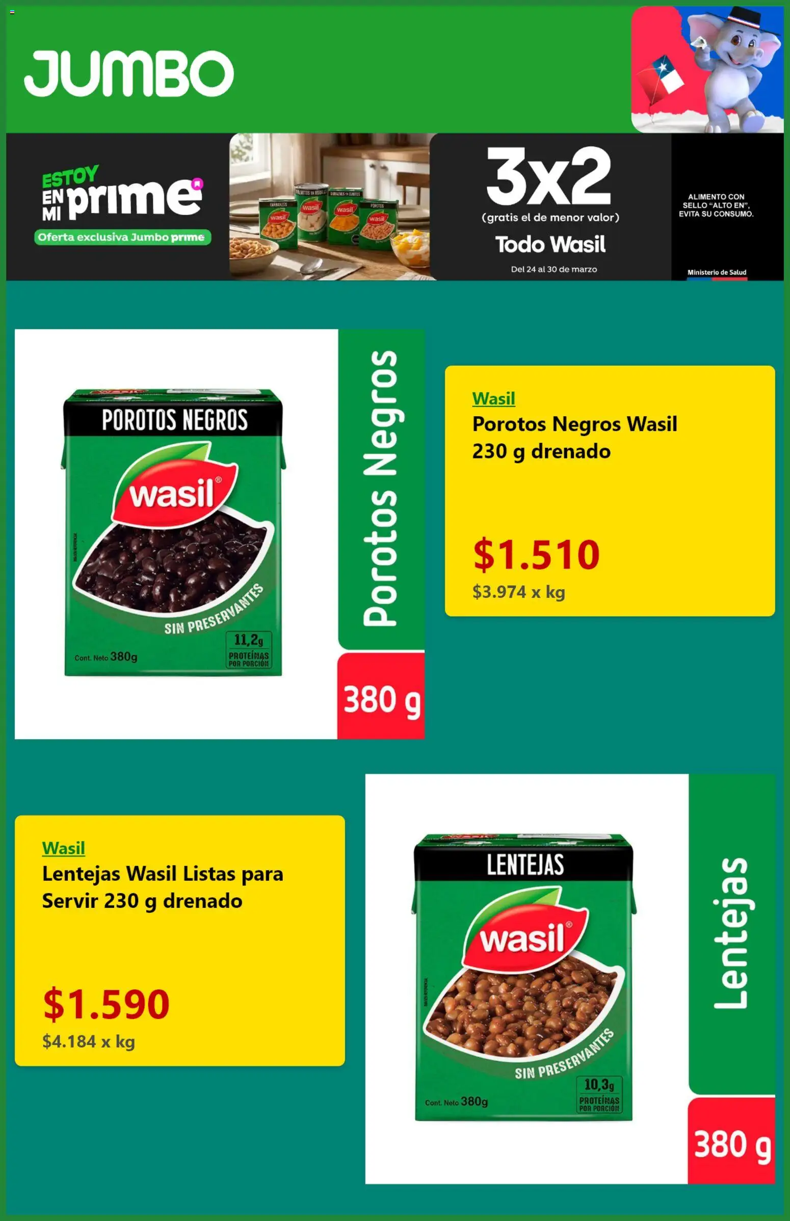 Jumbo ofertas  │ válido desde el 24.03.2026 | Página: 4 | Productos: Porotos, Lentejas