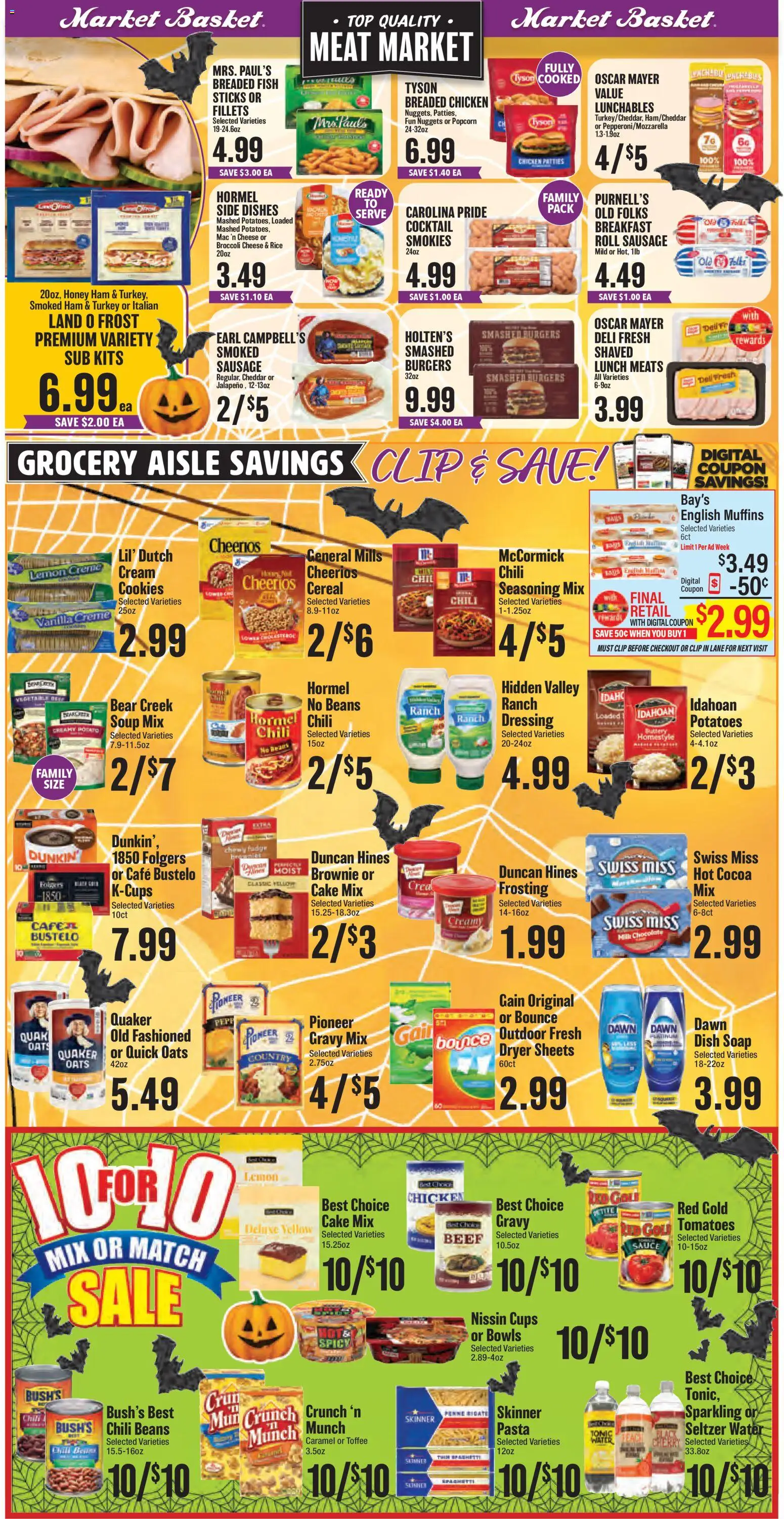 Market Basket Weekly Ad - valid from 22.10.2025 | Page: 3 | Products: Broccoli, Soap, Rice, Cookies