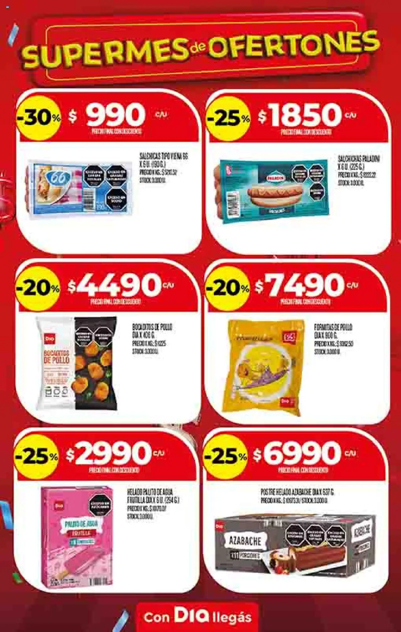 Supermercado DIA Ofertas │ válido desde el 15.10.2025 | Página: 13 | Productos: Helado, Pollo, Agua