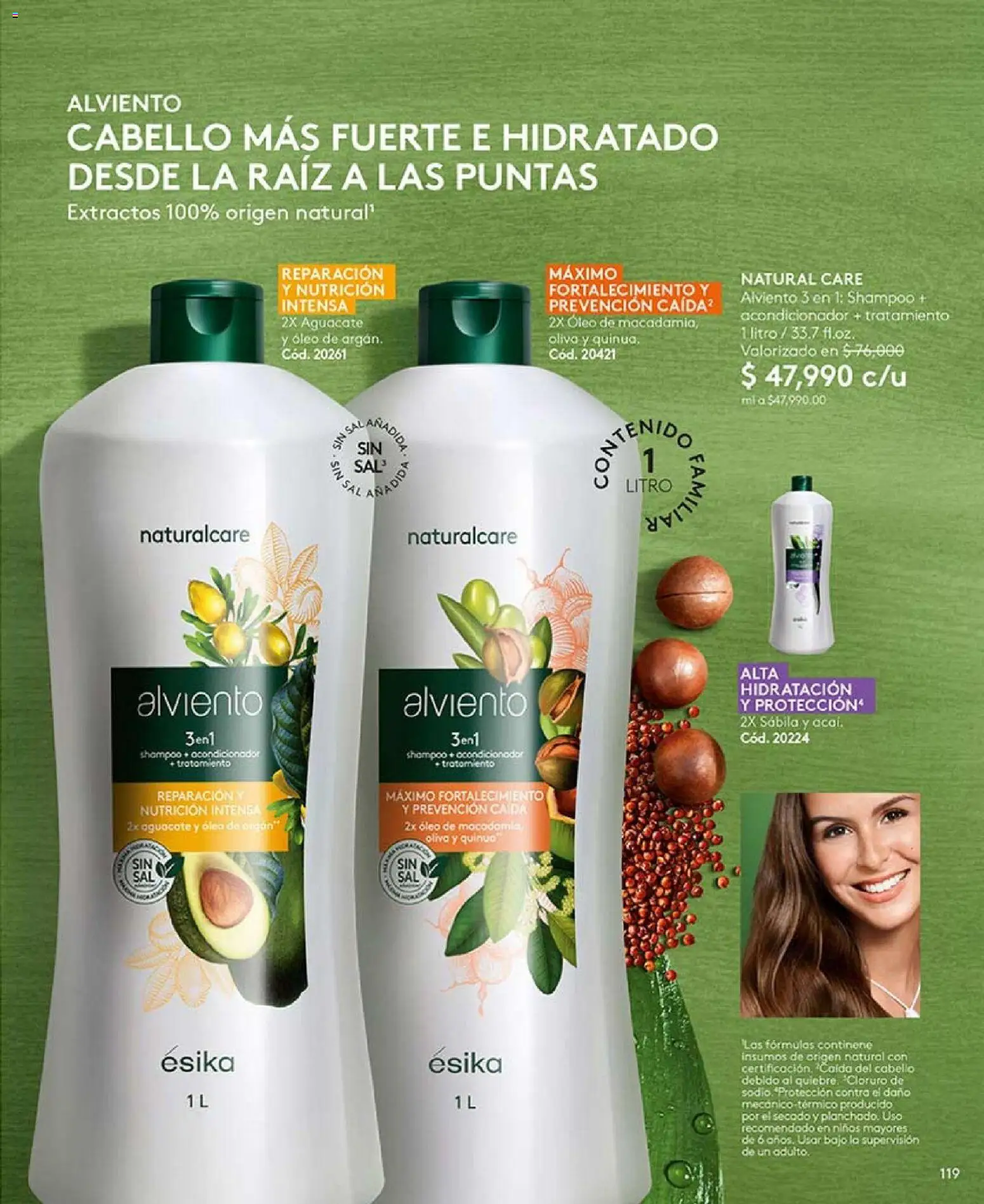 Ésika revista - valida desde el 01.01.2026 | Página: 119 | Productos: Aguacate, Shampoo, Acondicionador, Oliva