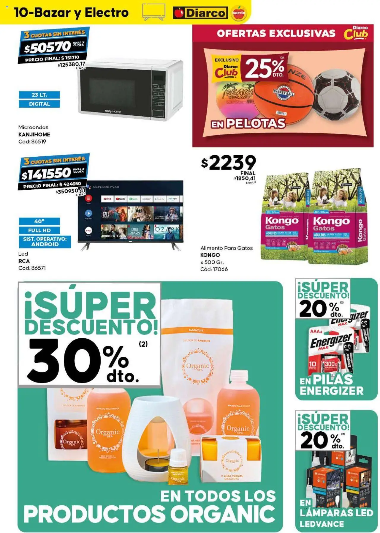 Diarco - Ofertas Diarco Barrio │ válido desde el 08.09.2025 | Página: 10 | Productos: Pilas, Microondas, Café
