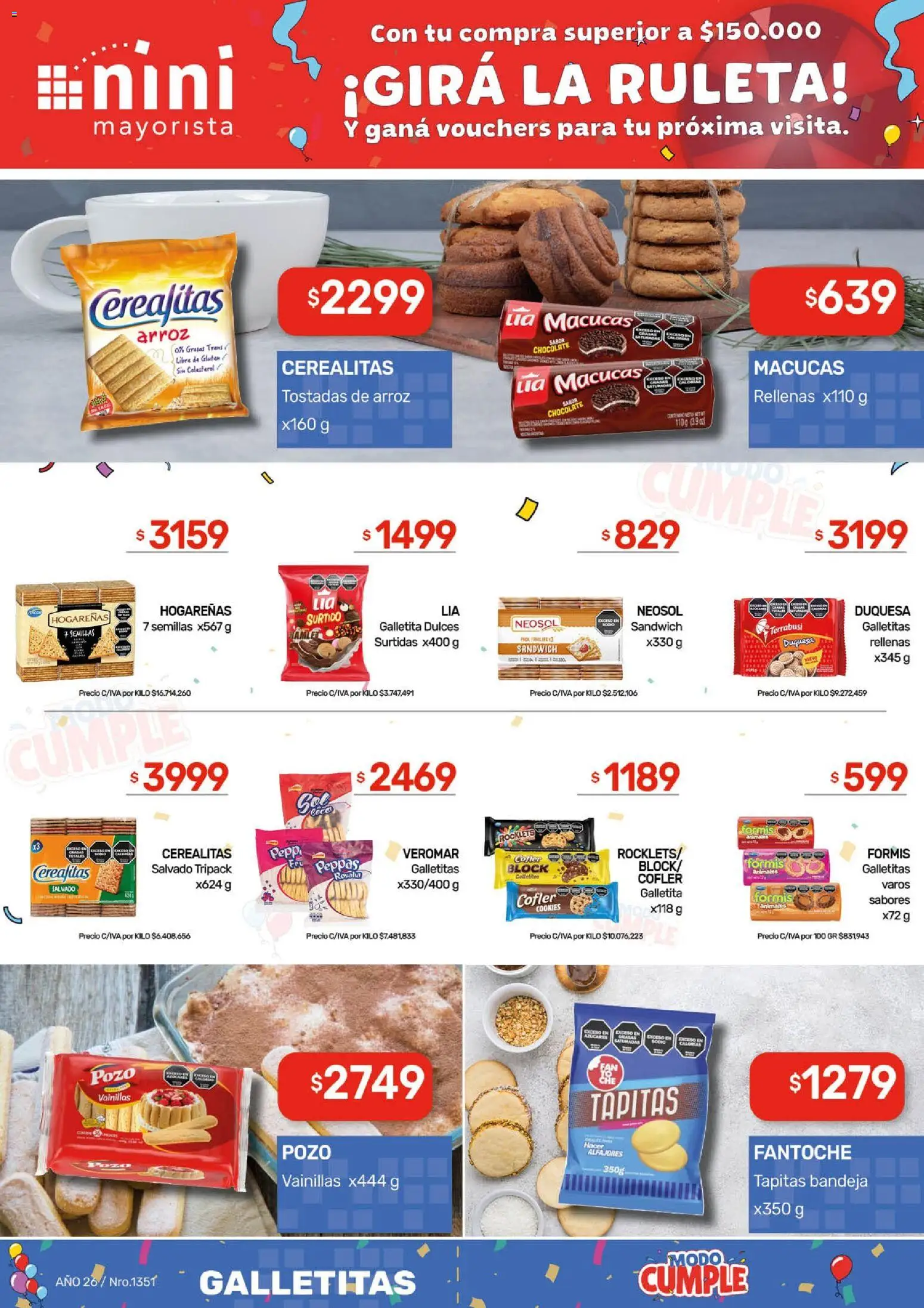 NINI Mayorista - Ofertas │ válido desde el 16.03.2026 | Página: 31 | Productos: Galletitas, Semillas, Chocolate, Arroz