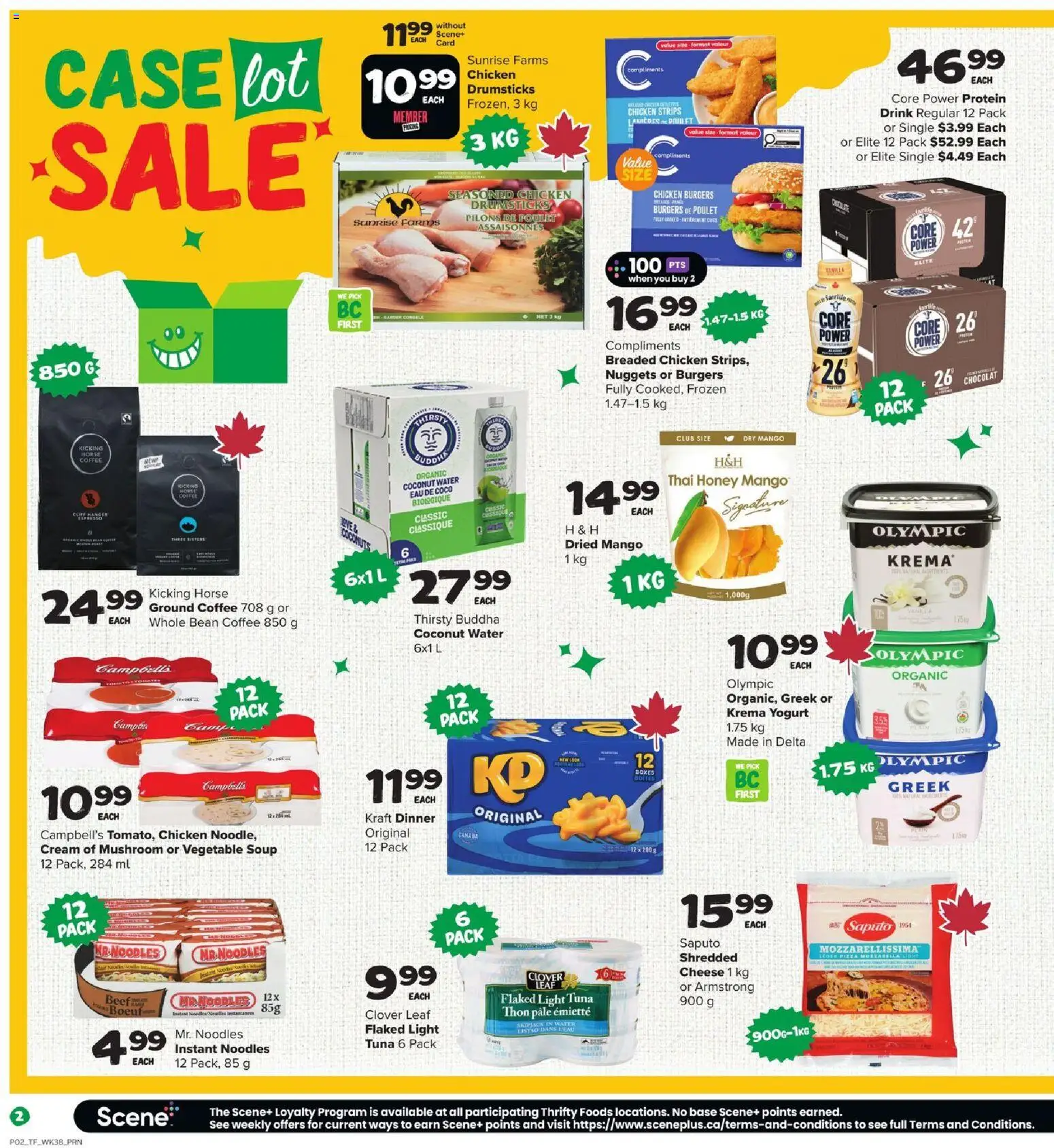 Thrifty Foods flyer valid from 15.01.2026 | Page: 3 | Products: Noodles, Cheese, Yogurt, Pizza