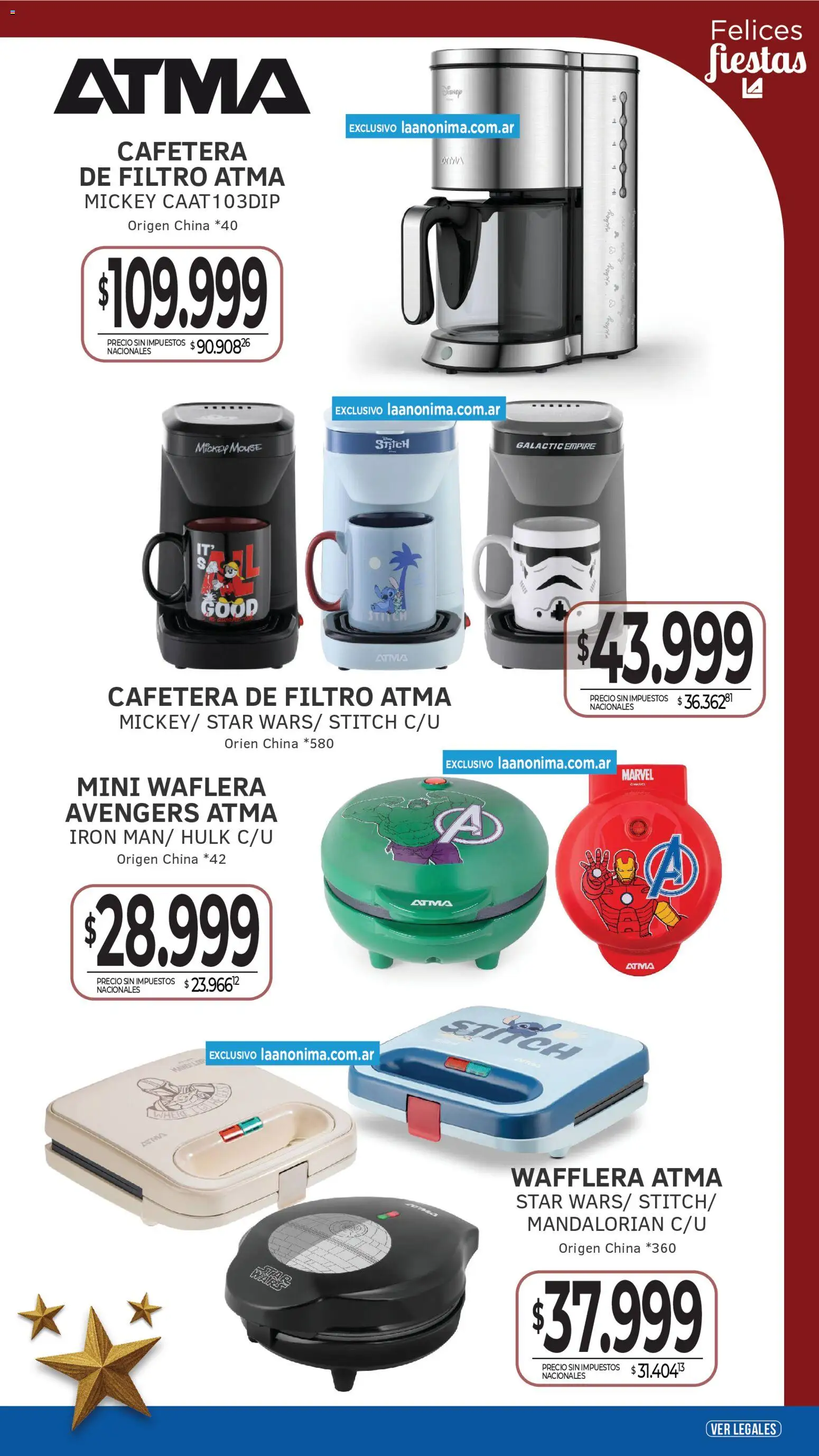 La Anonima Tecno Hogar Fiestas │ válido desde el 18.12.2025 | Página: 4 | Productos: Waflera, Cafetera, Mouse