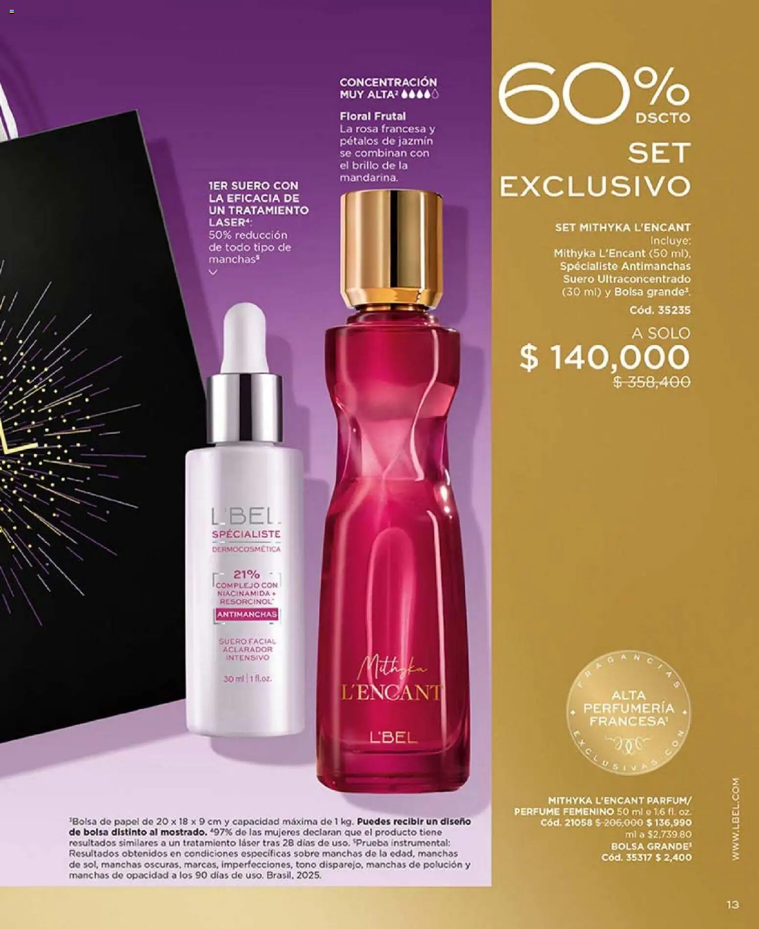 L'Bel revista - valida desde el 01.03.2026 | Página: 13 | Productos: Bolsa, Brillo, Sobre, Perfume