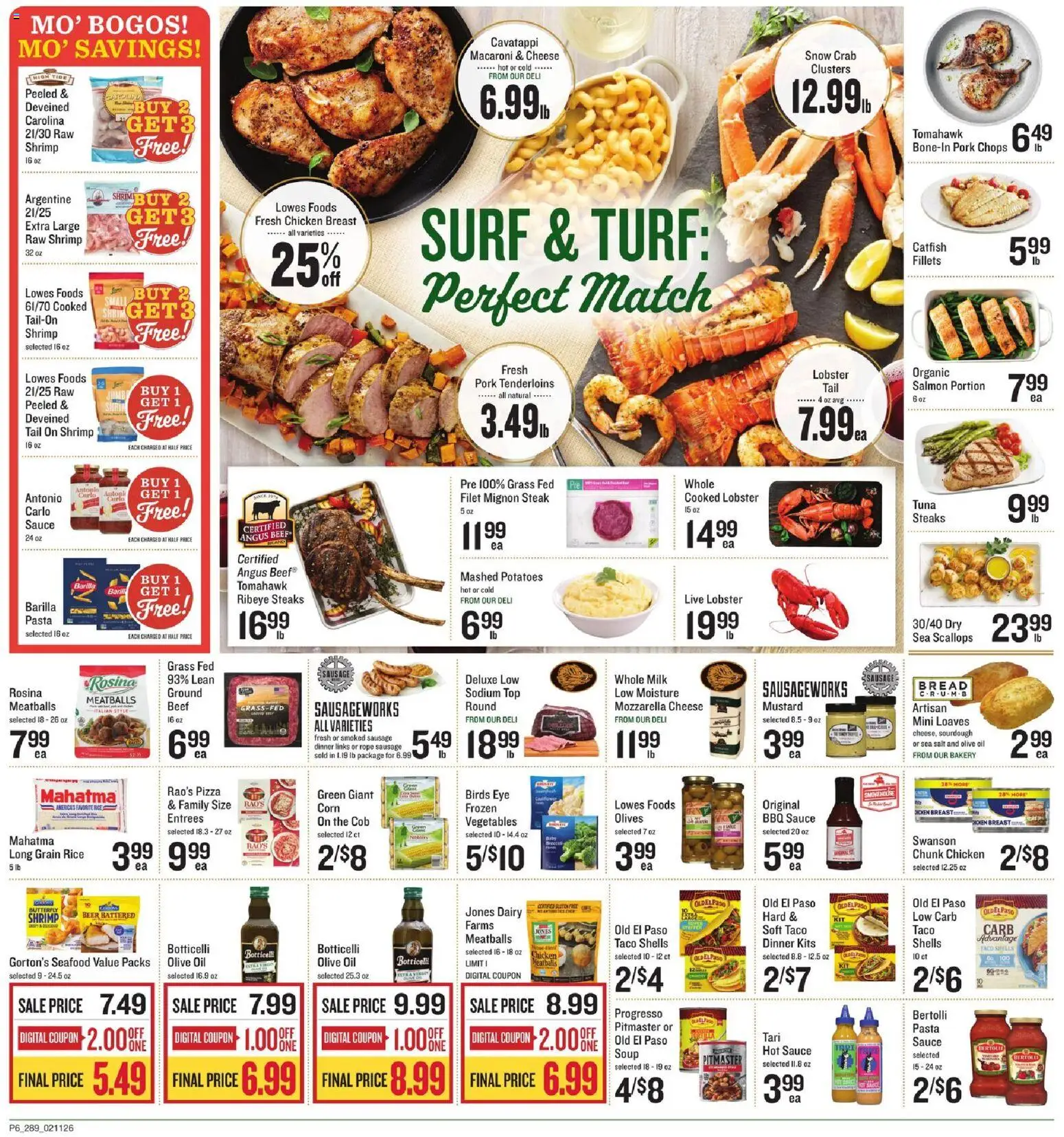Lowes Foods Weekly Ad - GA - valid from 11.02.2026 | Page: 9 | Products: Pasta, Potatoes, Sauce, Salt