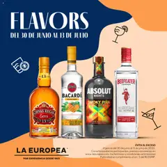 Nuevas ofertas de La Europea válidas en toda la República Mexicana desde el 30.06.2025. ¡Encuentra las mejores ofertas en La Europea catálogo Flavors! | Página: 1 | Productos: Gin, Mango, Piña, Whisky