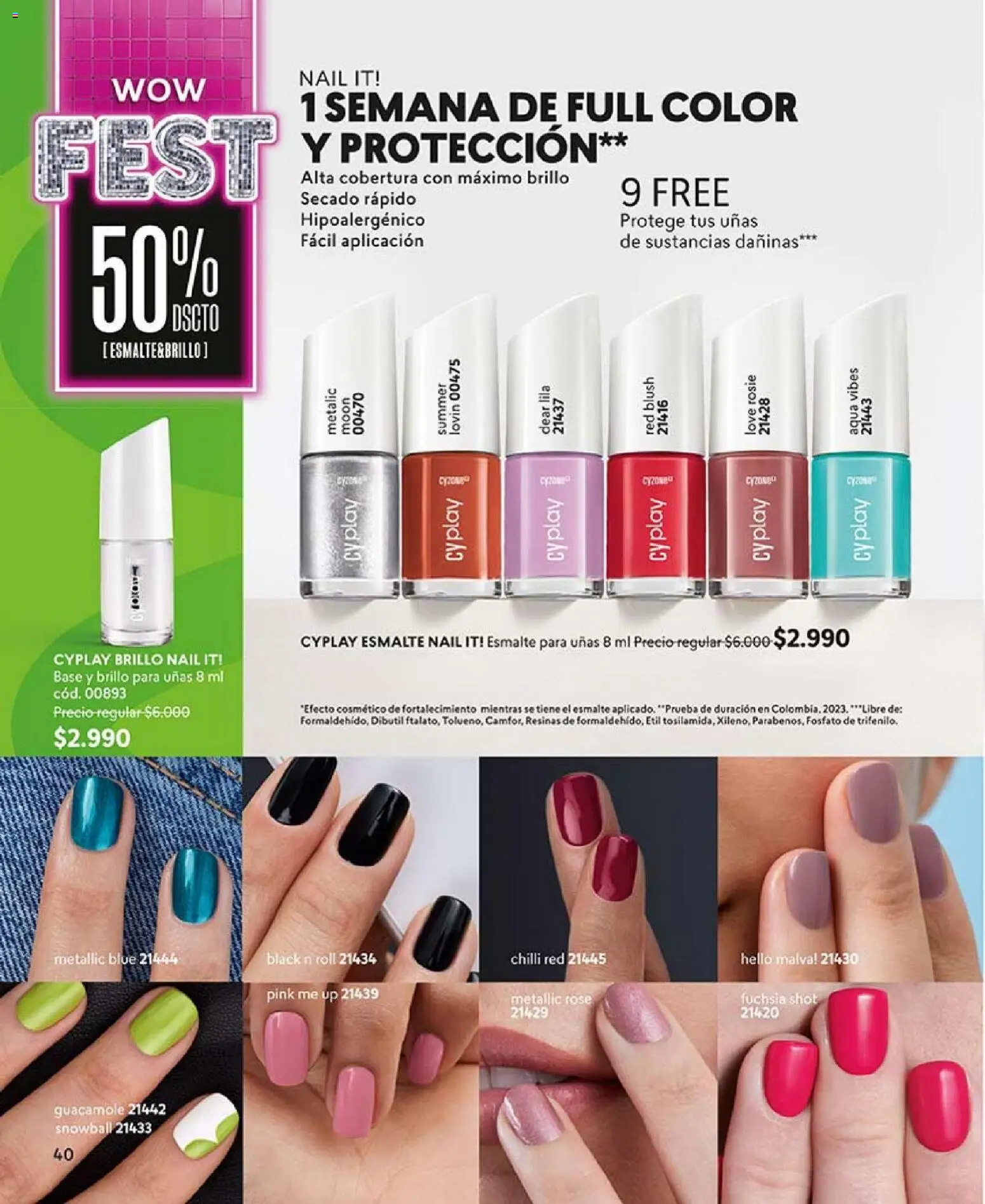 Catálogo CyZone Campaña 4 │ válido desde el 15.02.2026 | Página: 40 | Productos: Brillo, Base