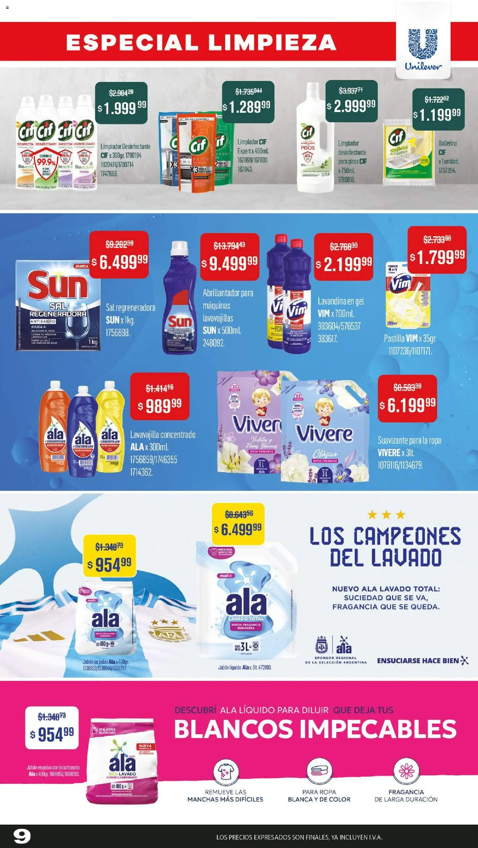 Makro ofertas │ válido desde el 06.11.2025 | Página: 9 | Productos: Lavandina, Abrillantador, Jabón, Suavizante