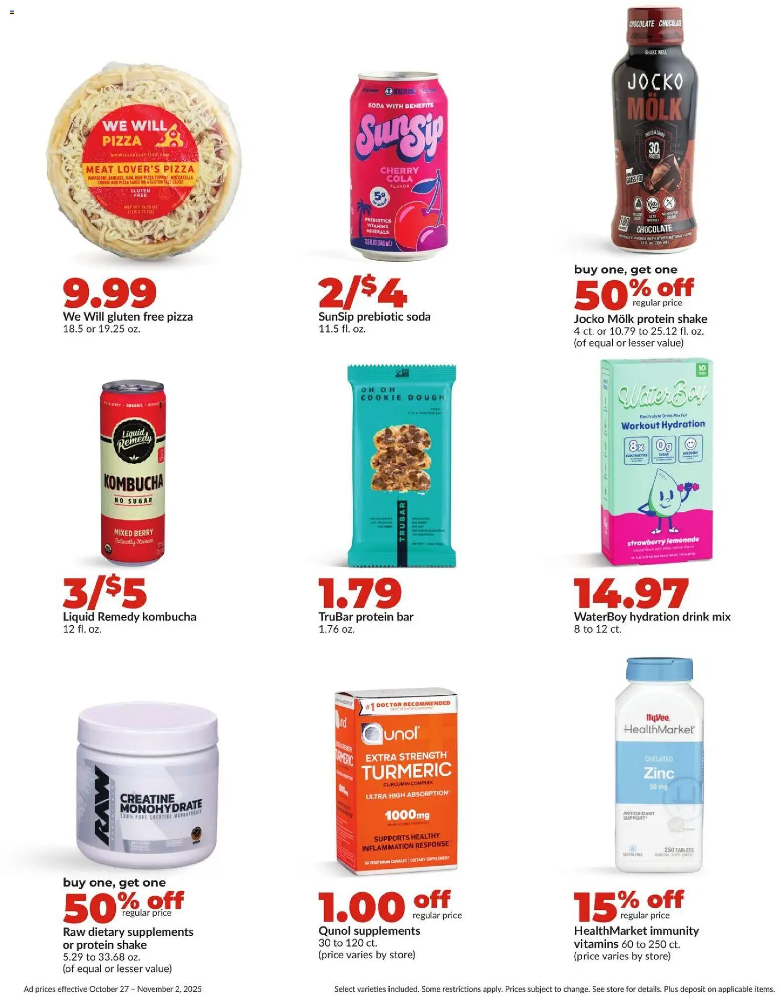 HyVee Weekly Ad - valid from 27.10.2025 | Page: 30 | Products: Zinc, Cheese, Chocolate, Beef
