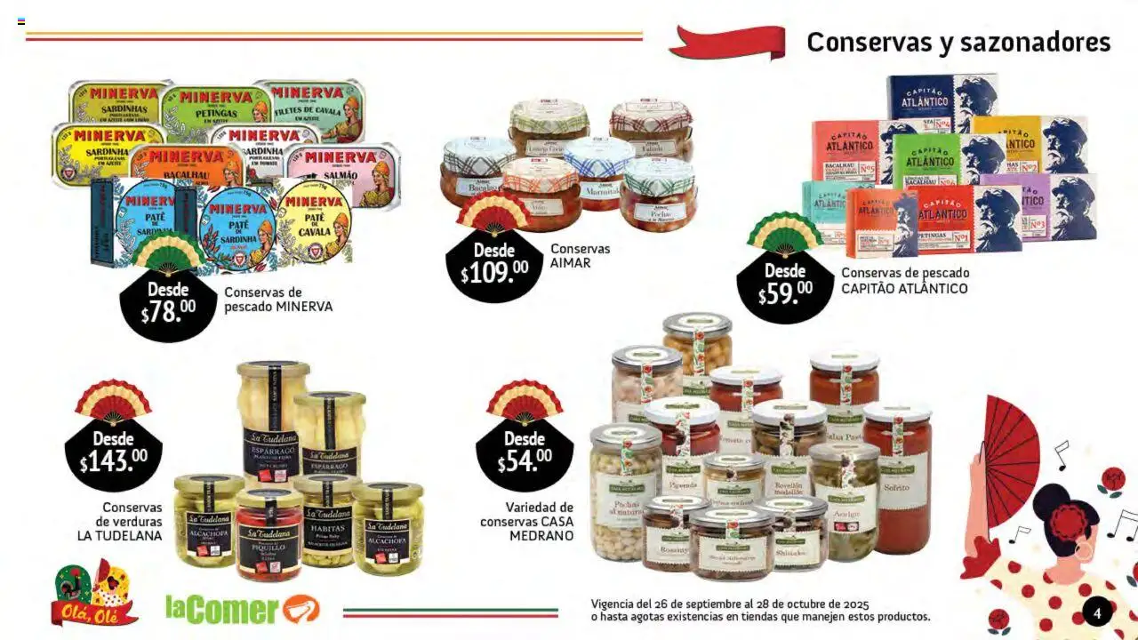 Nuevas ofertas de La Comer válidas en toda la República Mexicana desde el 26.09.2025. ¡Encuentra las mejores ofertas en La Comer folleto Olá, Olé! | Página: 4 | Productos: Paté