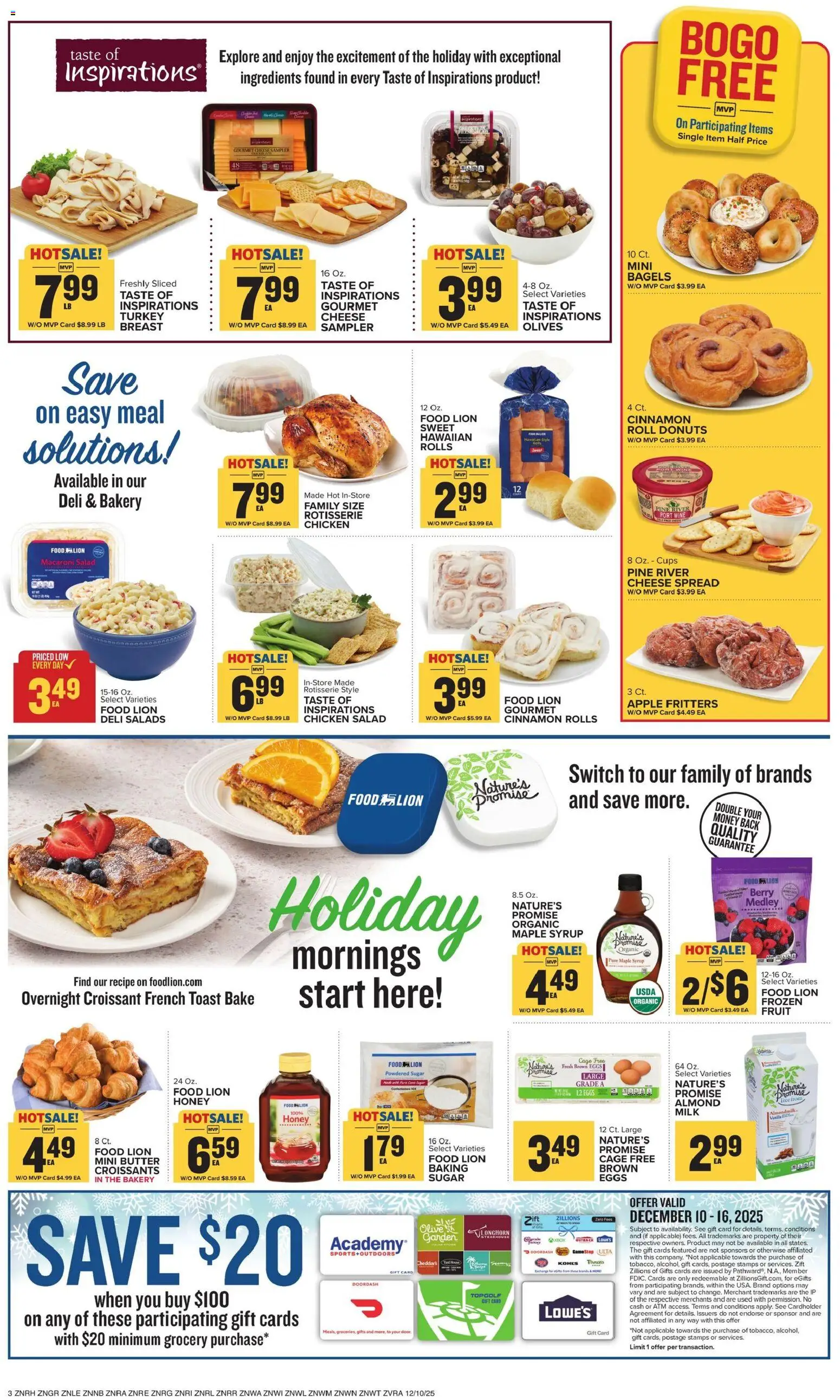 Food Lion Weekly Ad - valid from 10.12.2025 | Page: 5 | Products: Bakery, Butter, Wine, Croissants