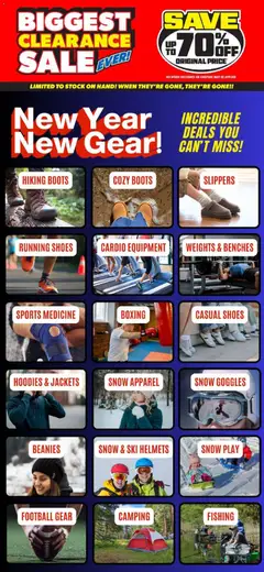 Preview of Big 5 Sporting Goods weekly ads valid from 09.01.2026 | Page: 9 | Products: Hiking Boots, Boots, Slippers