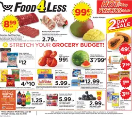 Preview of Food 4 Less weekly ads valid from 23.07.2025