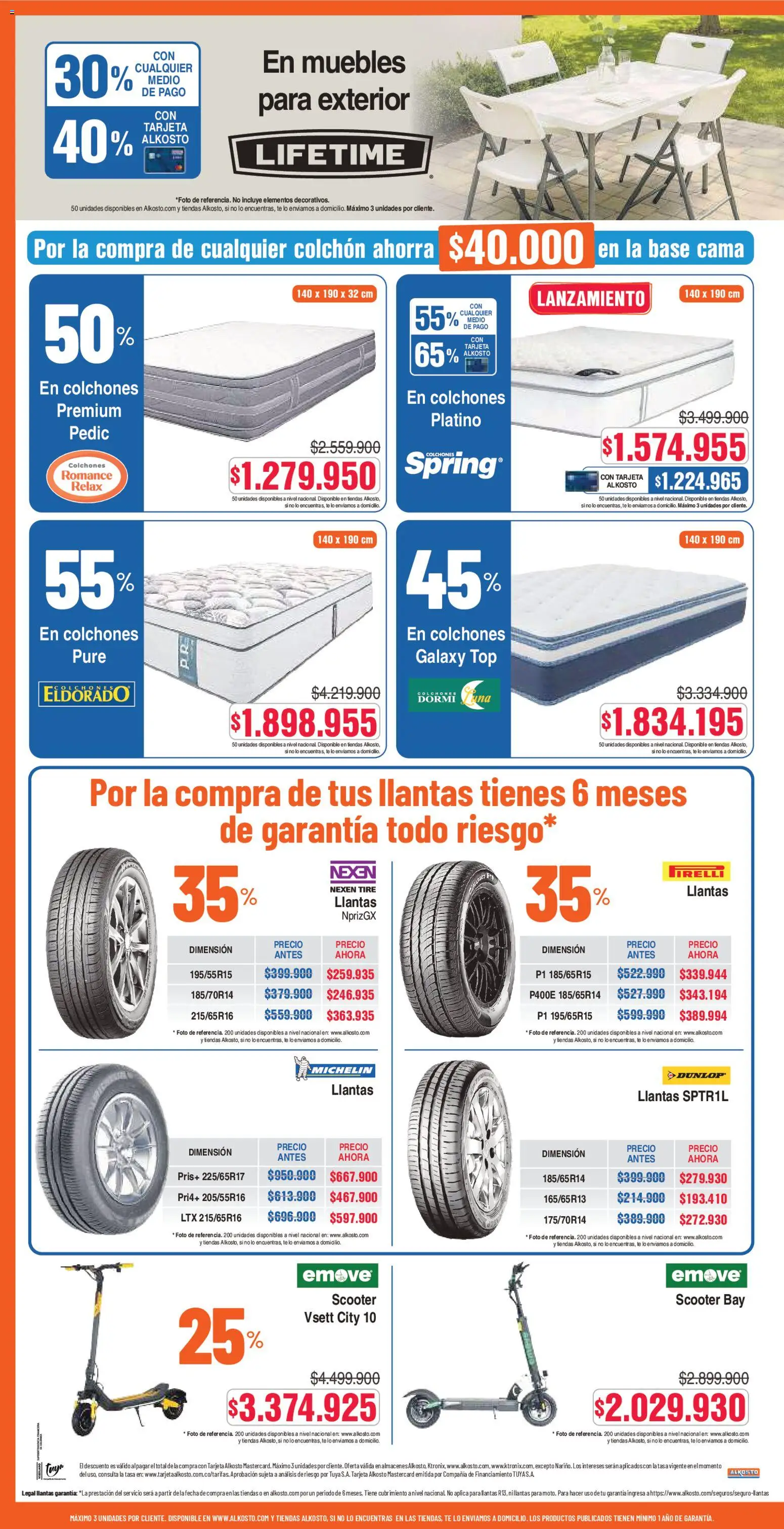 Alkosto revista - valida desde el 01.11.2025 | Página: 8 | Productos: Té, Cama, Colchón, Top