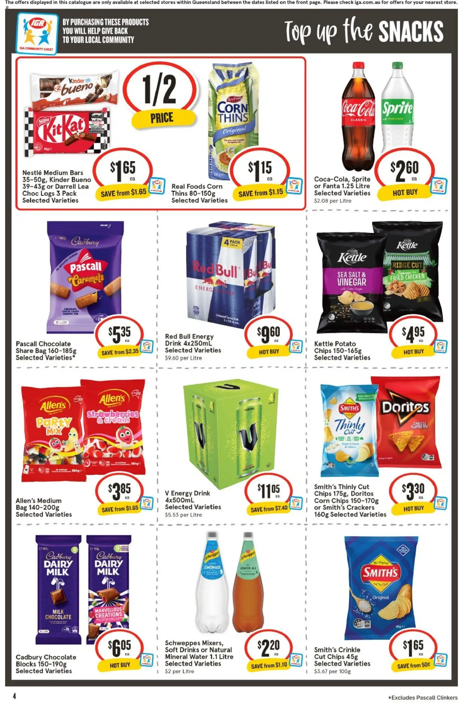 IGA catalogue - valid from 28.01.2026 | Page: 4 | Products: Energy drink, Ginger, Strawberries, Soft drinks