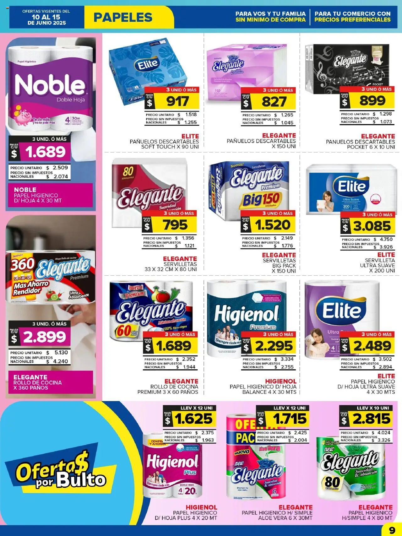 Carrefour Maxi catálogo │ válido desde el 10.06.2025 | Página: 9 | Productos: Papel higiénico, Algodón, Cocina, Servilletas