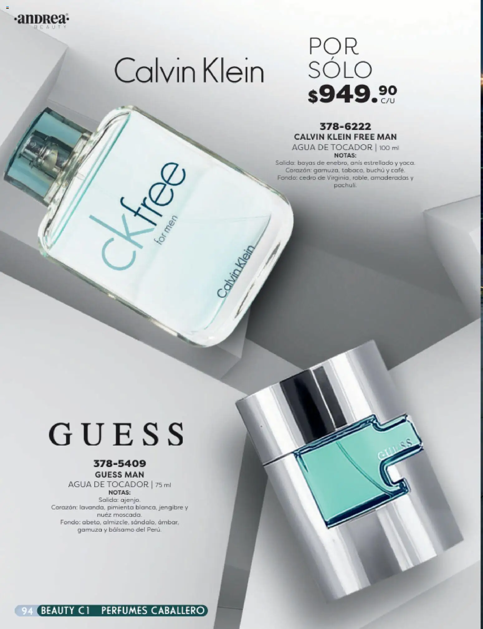 Nuevas ofertas de Andrea válidas en toda la República Mexicana desde el 25.01.2026. ¡Encuentra las mejores ofertas en Andrea catálogo Beauty! | Página: 94 | Productos: Agua, Nuez, Gamuza, Bálsamo