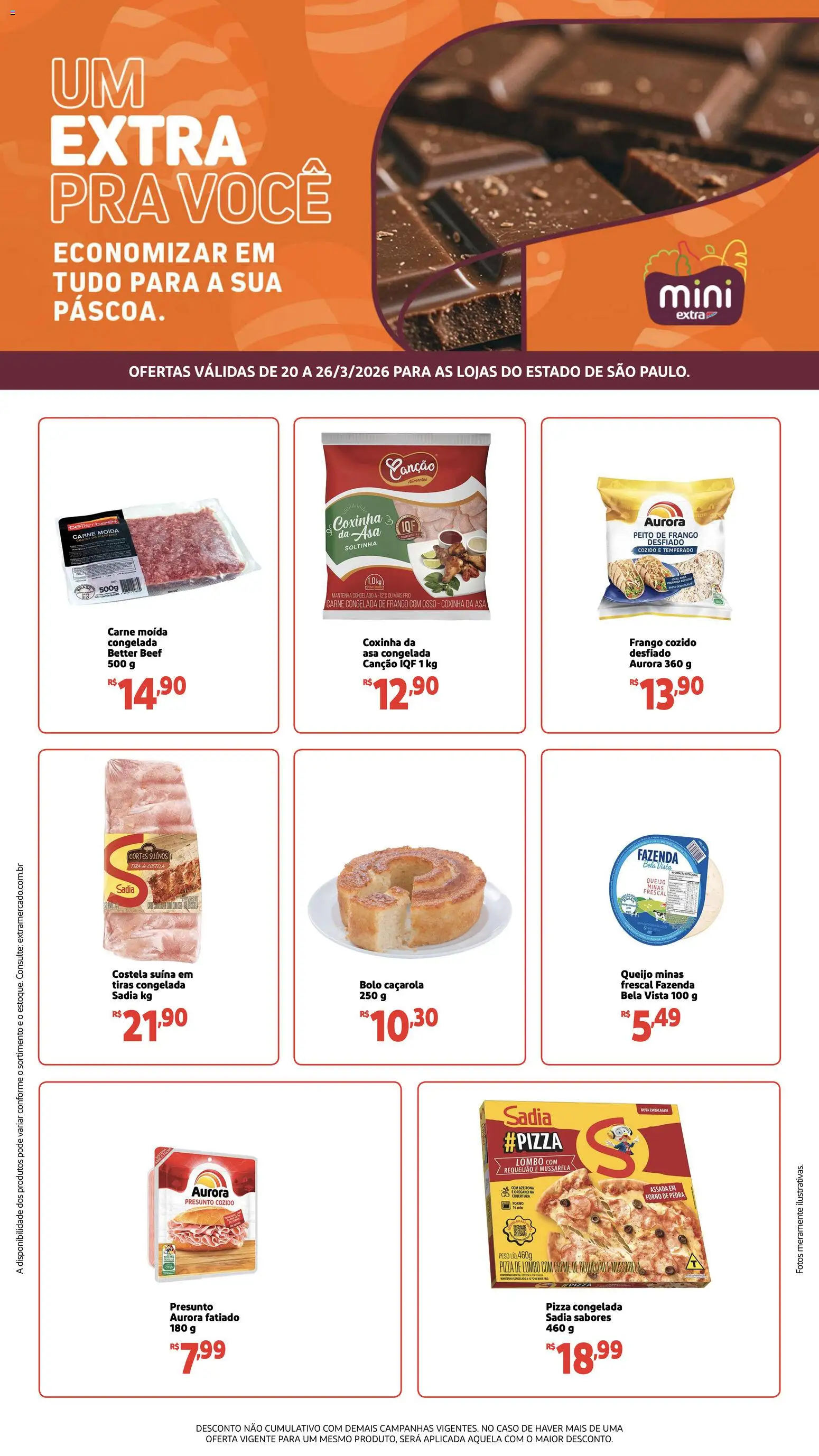 Mini Extra Folheto - válido de 20.03.2026 | Página: 1 | Produtos: Caçarola, Pizza, Creme, Orégano