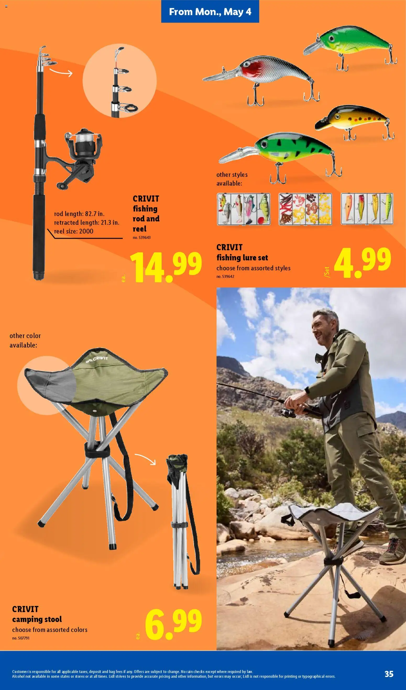 Lidl Weekly Ad - valid from 29.04.2026 | Page: 35 | Products: Lure, Bag, Rod