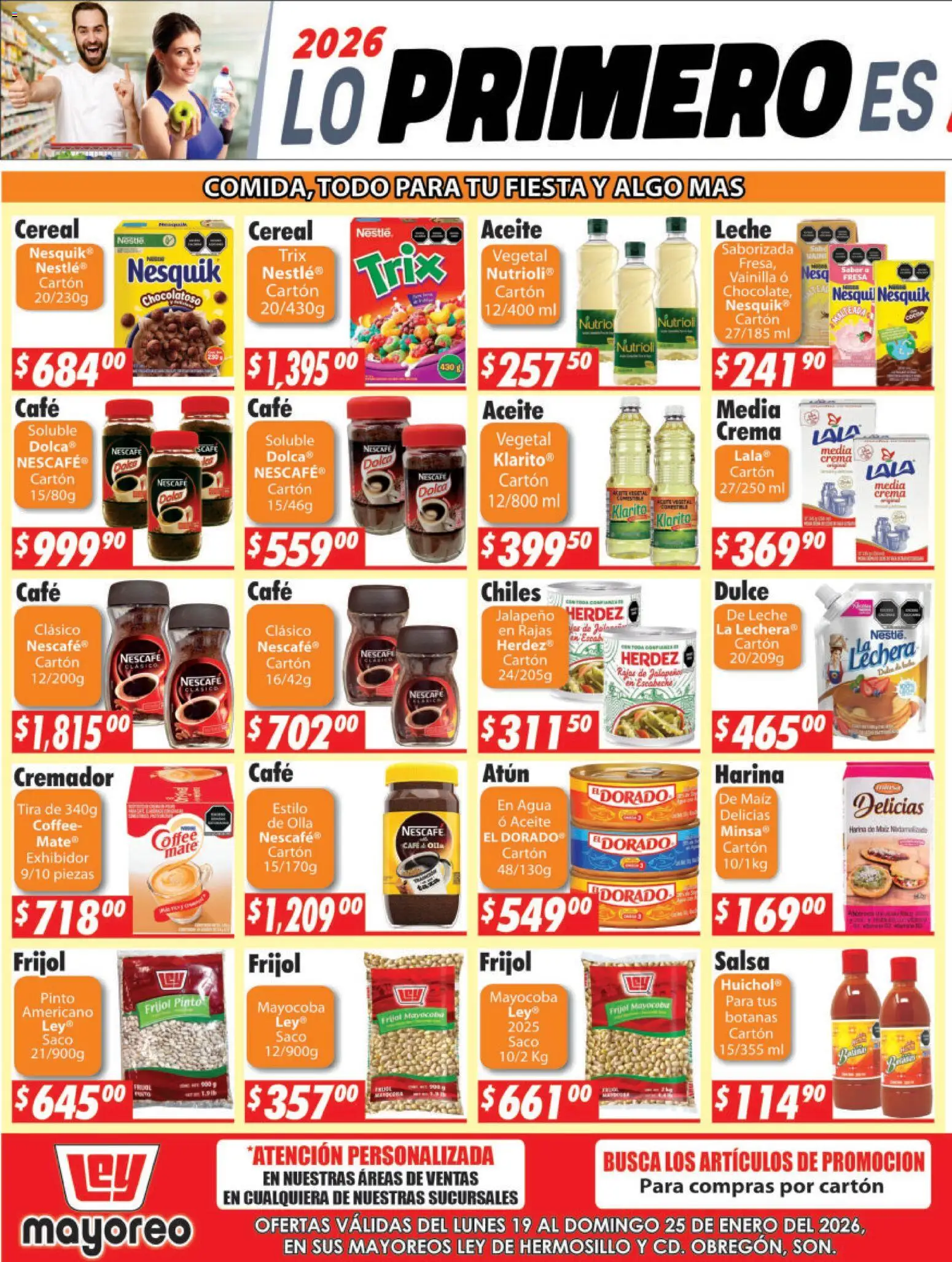 Nuevas ofertas de Casa Ley válidas en toda la República Mexicana desde el 19.01.2026. ¡Encuentra las mejores ofertas en Casa Ley folleto Hermosillo! | Página: 3 | Productos: Maíz, Agua, Aceite, Olla