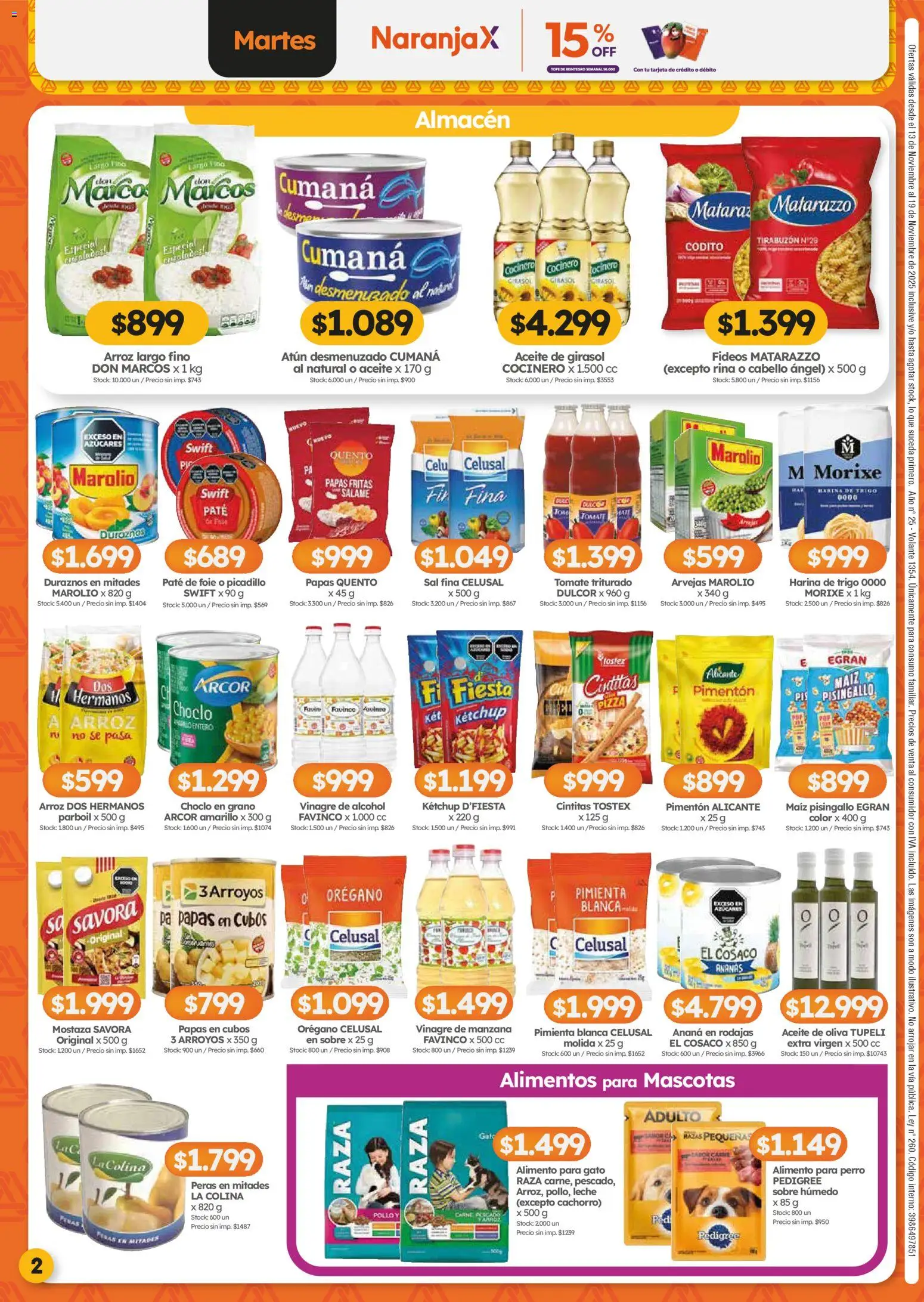 Cordiez ofertas │ válido desde el 13.11.2025 | Página: 2 | Productos: Aceite, Arvejas, Maiz, Pimienta