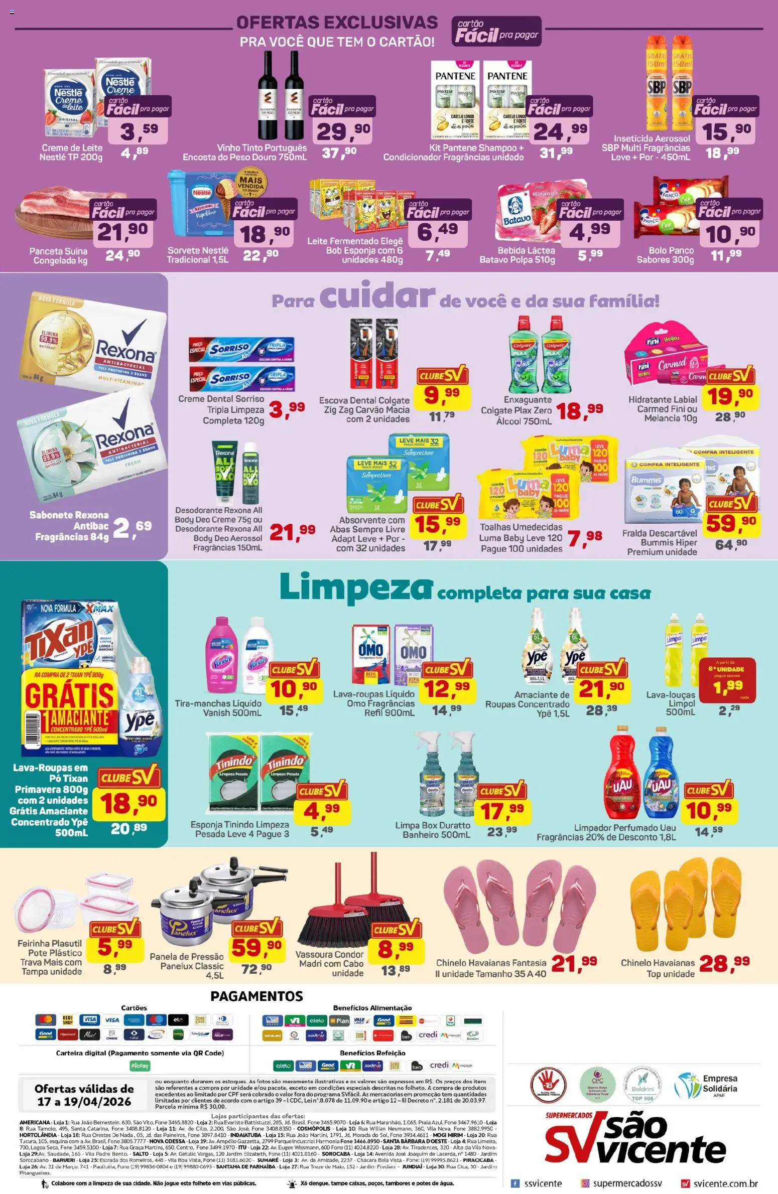Supermercados São Vicente Folheto - válido de 17.04.2026 | Página: 4 | Produtos: Pó, Creme, Body, Amaciante