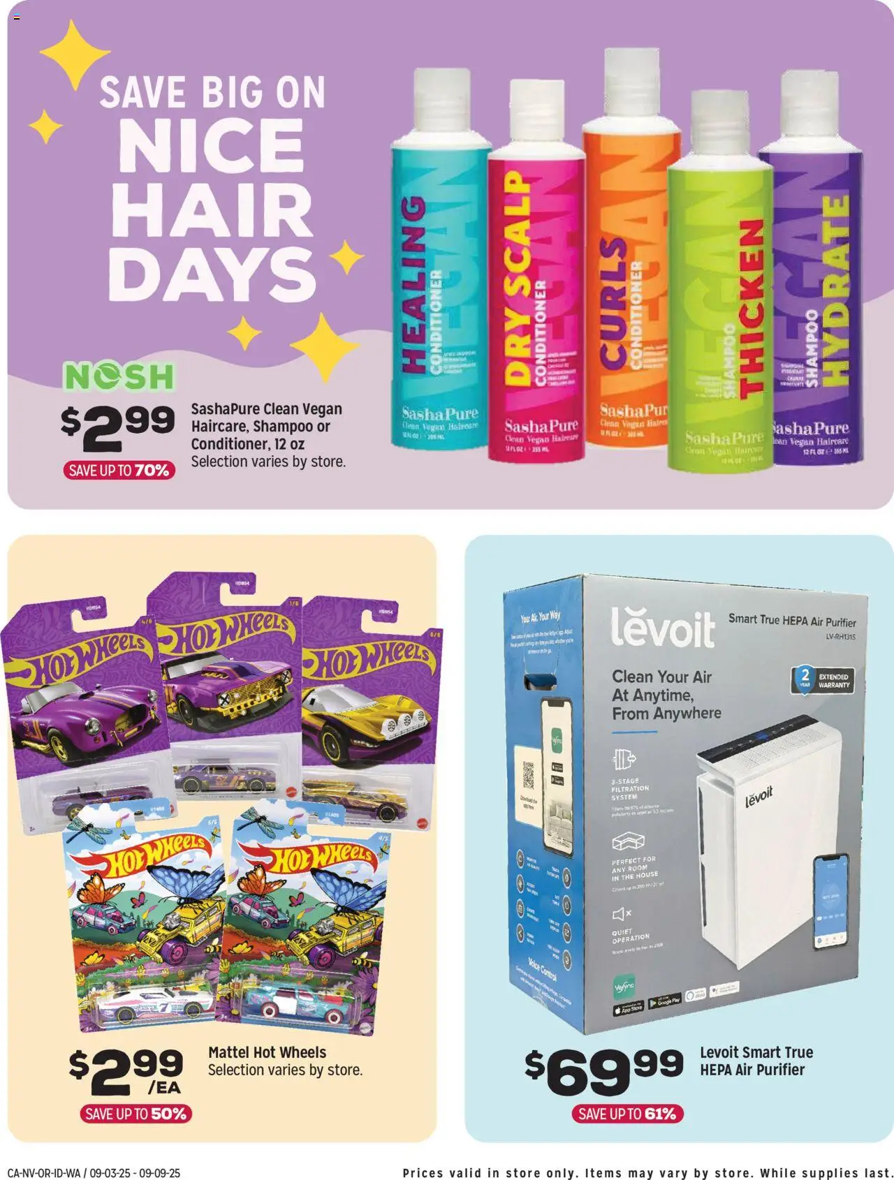 Grocery Outlet Weekly Ad - WA - valid from 03.09.2025 | Page: 7 | Products: Shampoo, Conditioner, Air purifier
