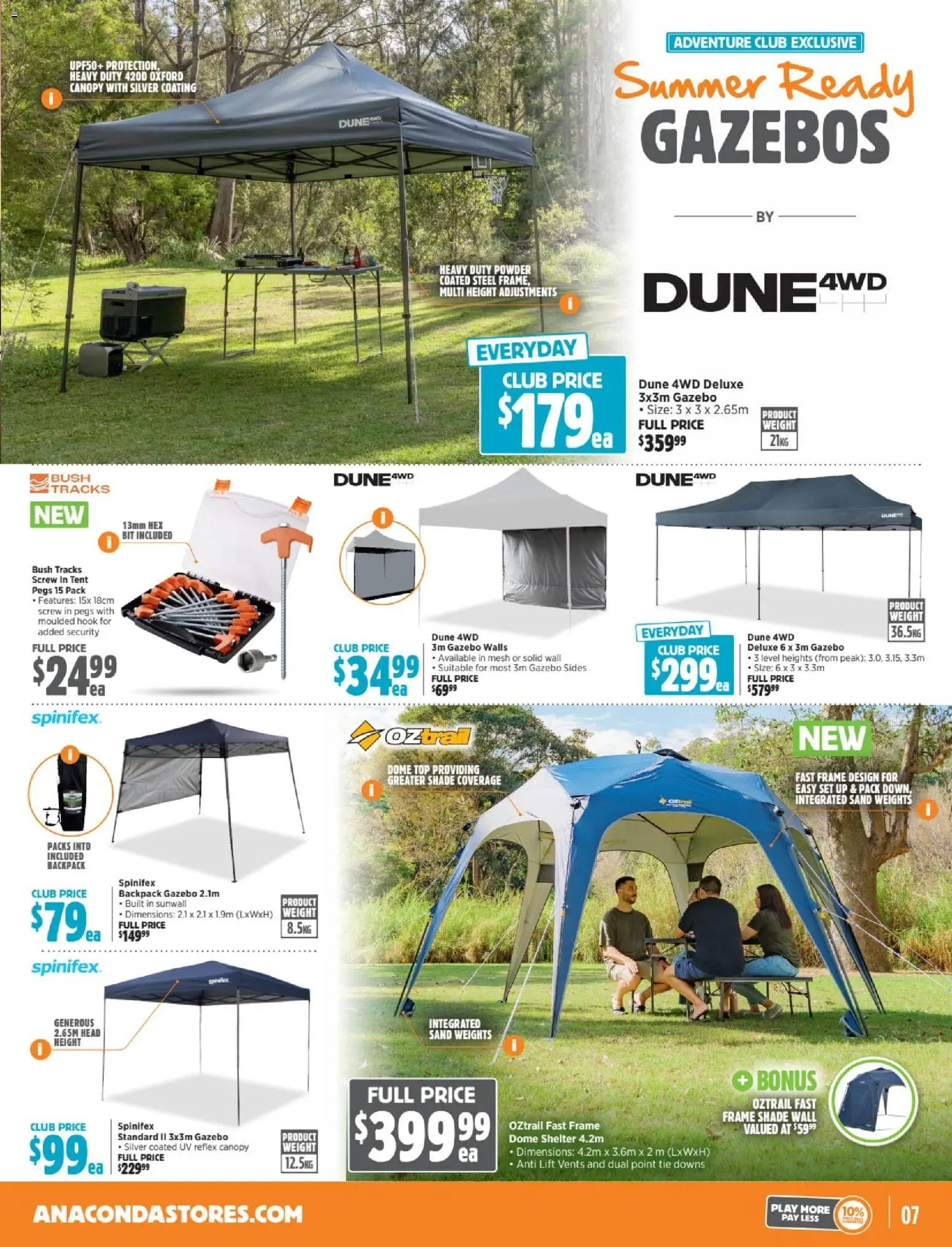 Anaconda catalogue - valid from 03.12.2025 | Page: 7 | Products: Powder, Gazebo, Tie, Weight