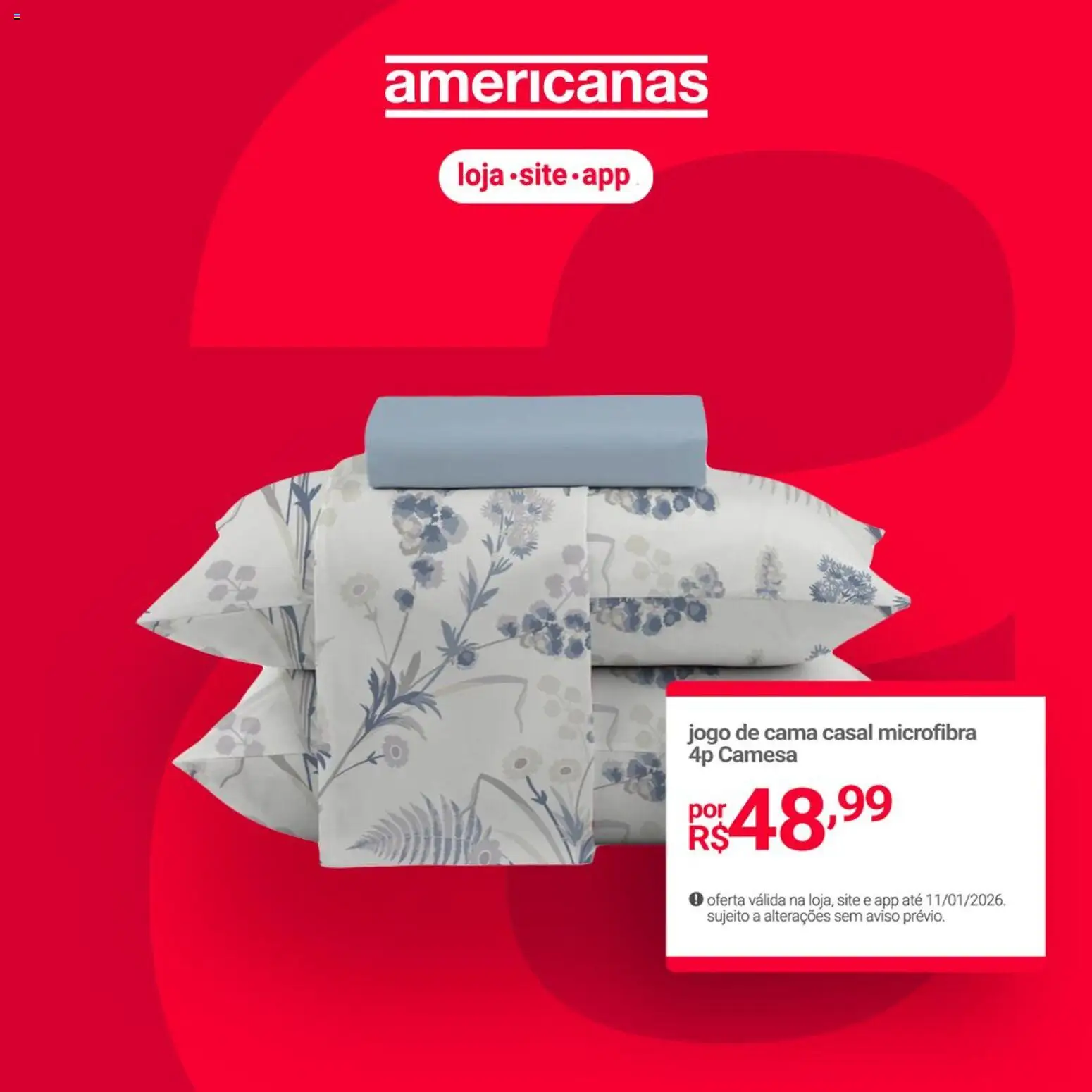 Lojas Americanas Folheto - válido de 06.01.2026 | Página: 6 | Produtos: Jogo de cama, Cama