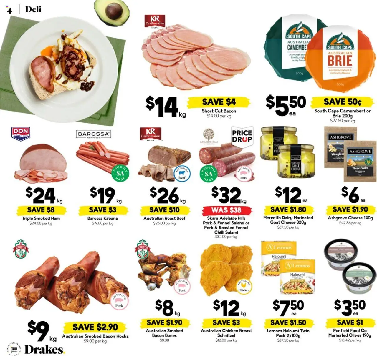 Drakes catalogue - valid from 02.07.2025 | Page: 4 | Products: Bacon, Dairy, Chicken, Olives