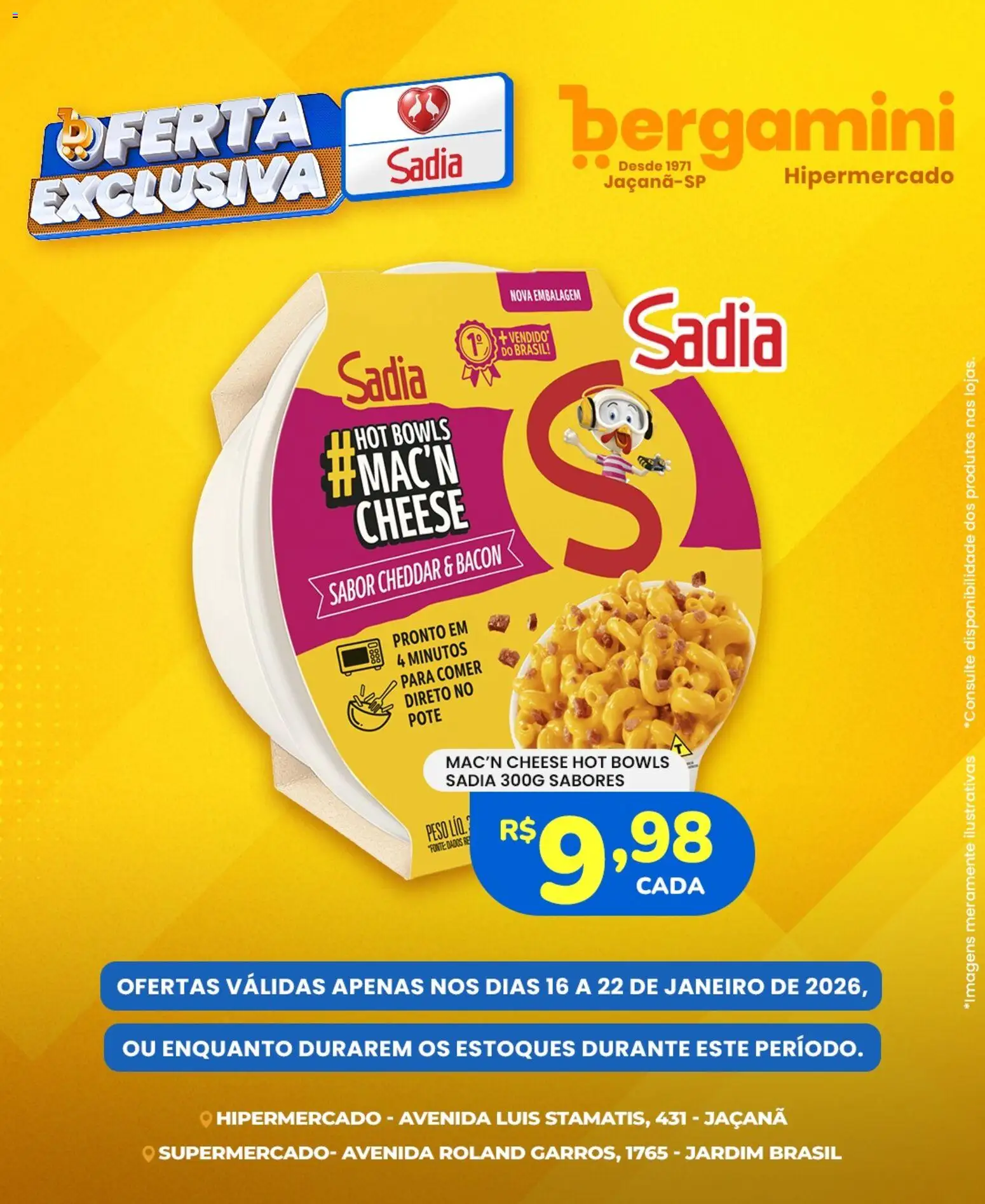Supermercado Bergamini Folheto - válido de 16.01.2026 | Página: 2 | Produtos: Cheddar