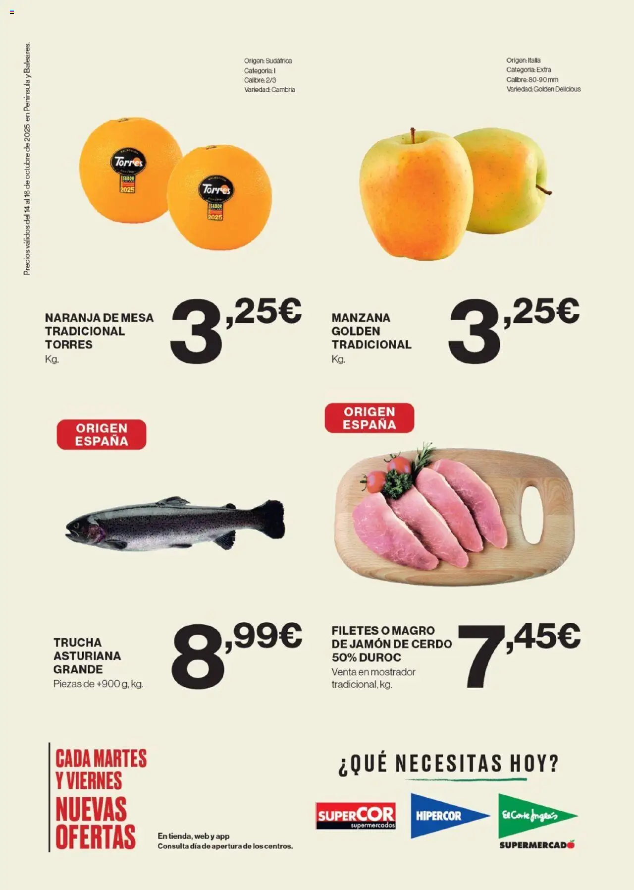 Nuevas ofertas de El Corte Inglés válidas en toda la República Mexicana desde el 14.10.2025. ¡Encuentra las mejores ofertas en El Corte Inglés - Catálogo! | Página: 2 | Productos: Manzana, Jamón, Cerdo, Mesa