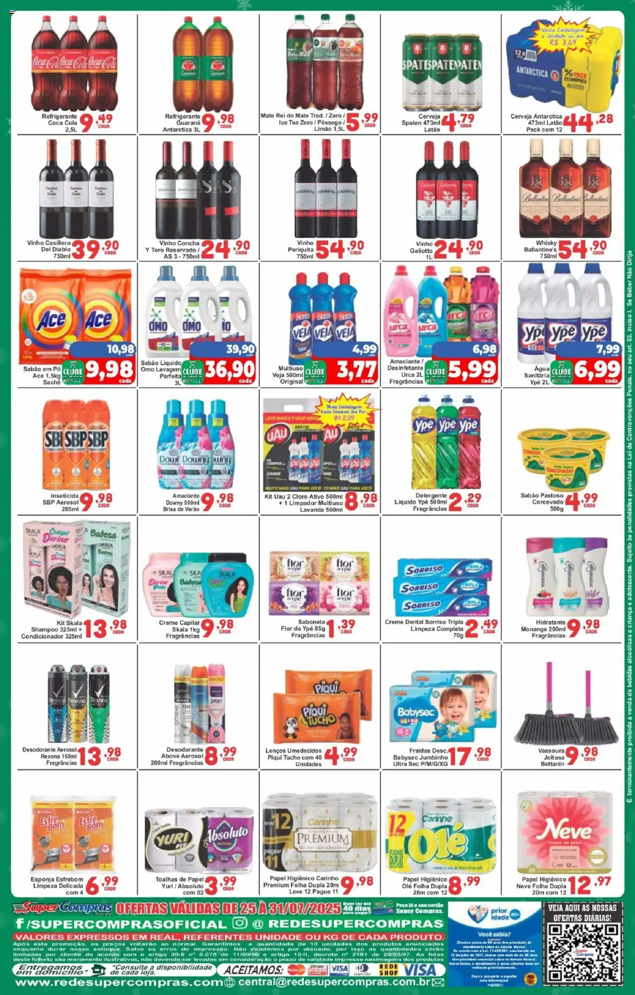 Rede Super Compras Folheto - válido de 25.07.2025 | Página: 4 | Produtos: Ice tea, Desodorante, Sabonete, Desinfetante