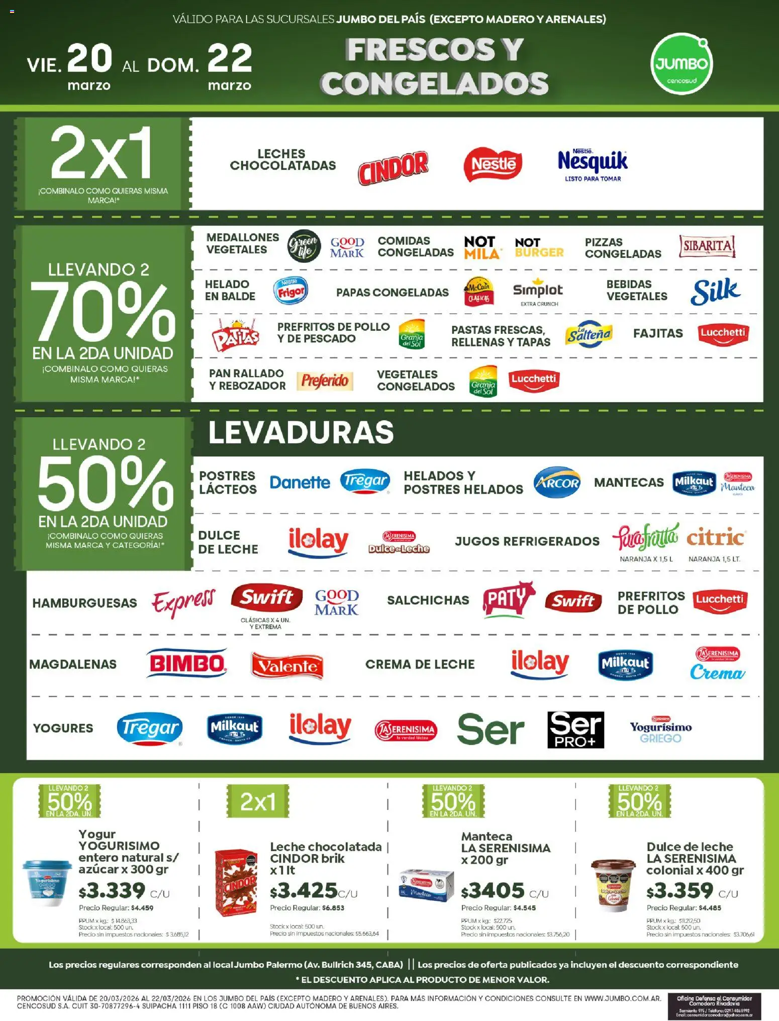 Jumbo - Ofertas | Mendoza │ válido desde el 20.03.2026 | Página: 4 | Productos: Helado, Leche, Manteca, Chocolatada