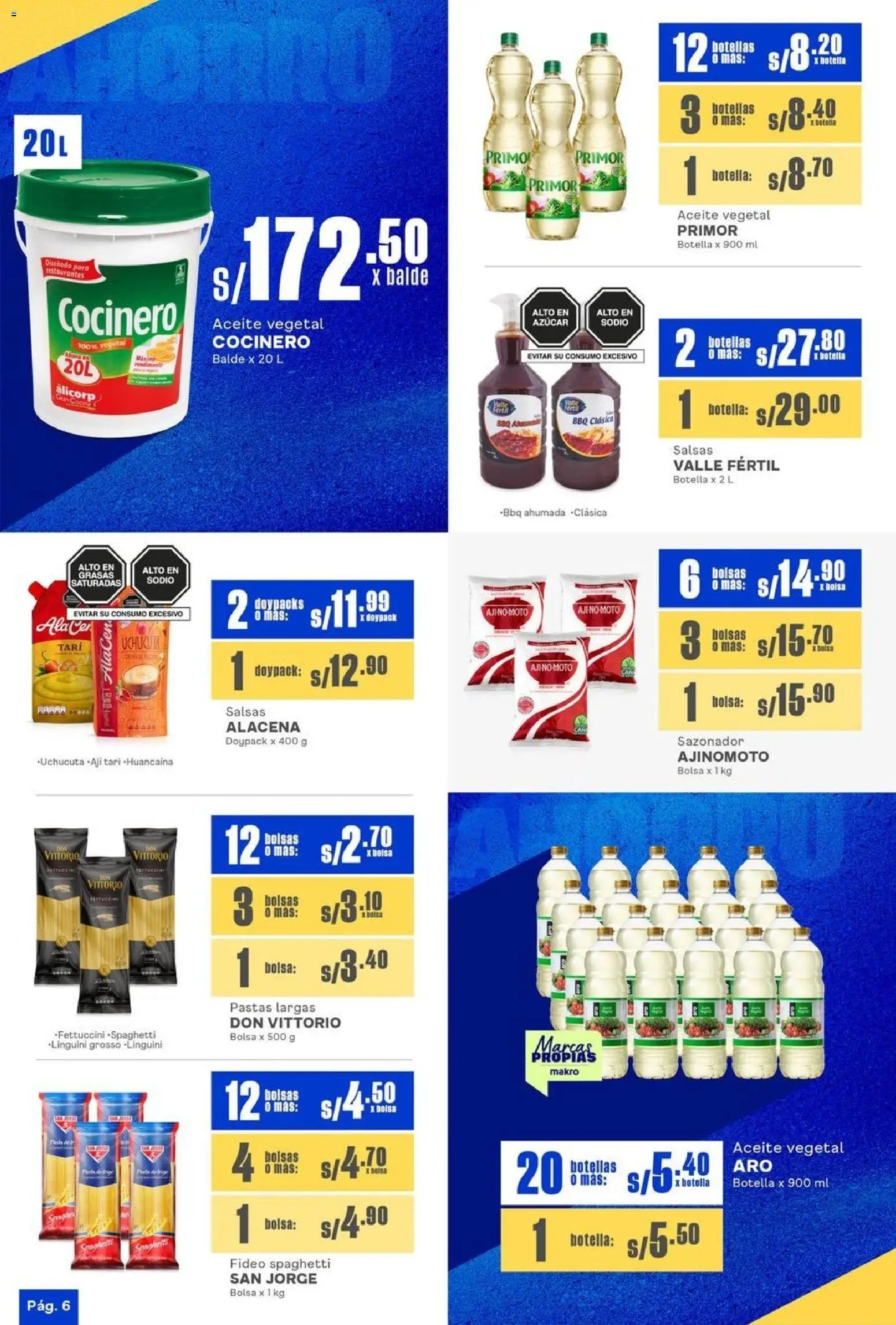 Catálogo Makro válido desde 23.10.2025 | Página: 6 | Productos: Aceite, Bolsa