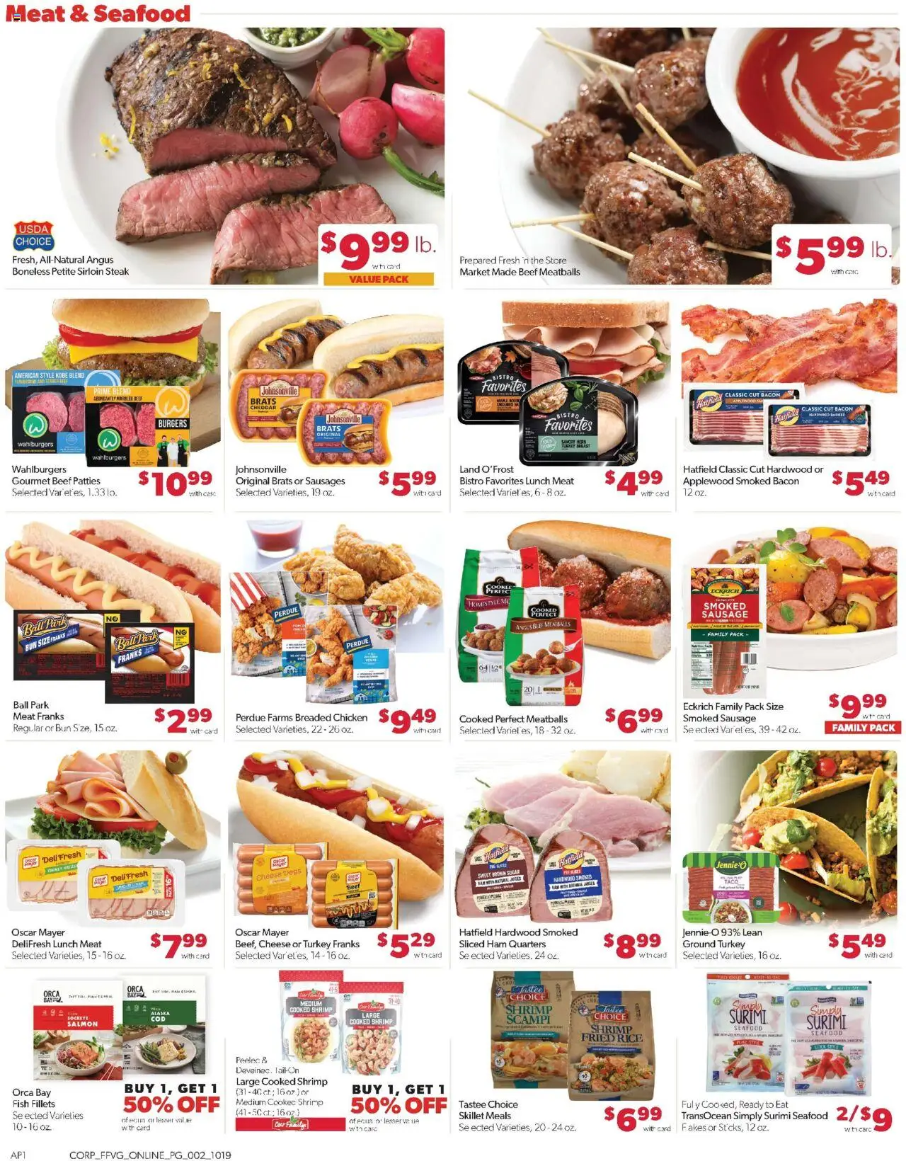 Family Fare Weekly Ad - valid from 19.10.2025 | Page: 8 | Products: Ham, Fish, Beef, Sausage