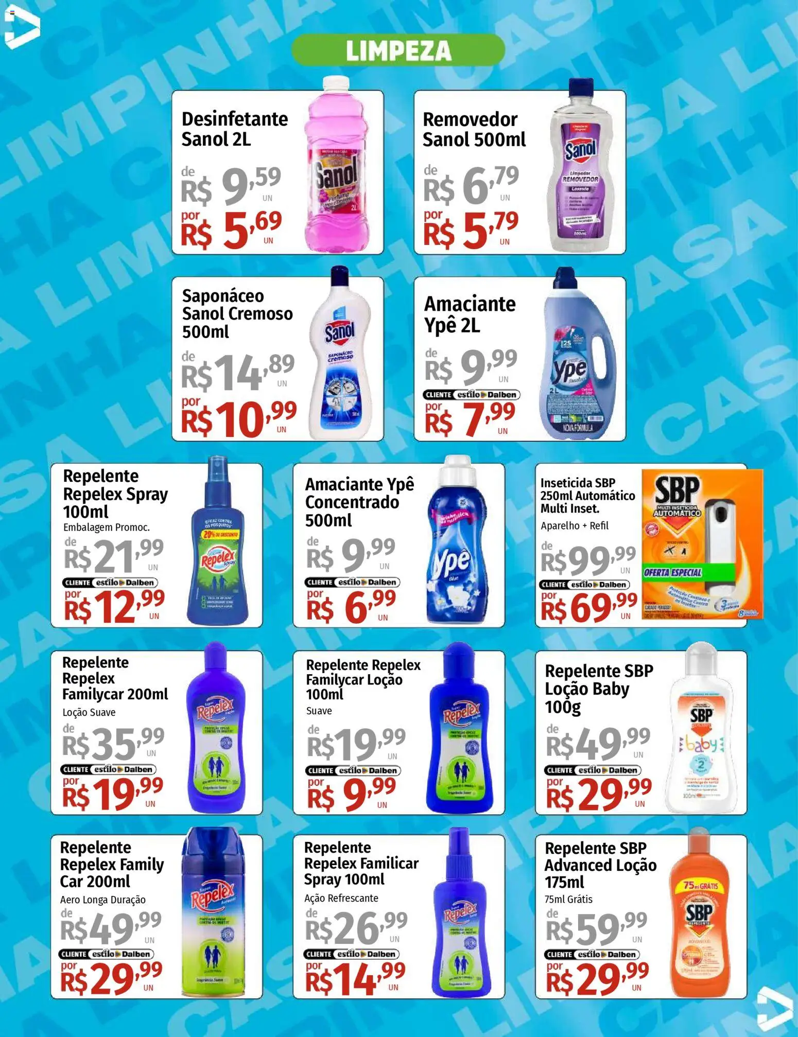 Supermercado Dalben Folheto - válido de 08.12.2025 | Página: 3 | Produtos: Saponáceo, Repelente, Amaciante, Inseticida