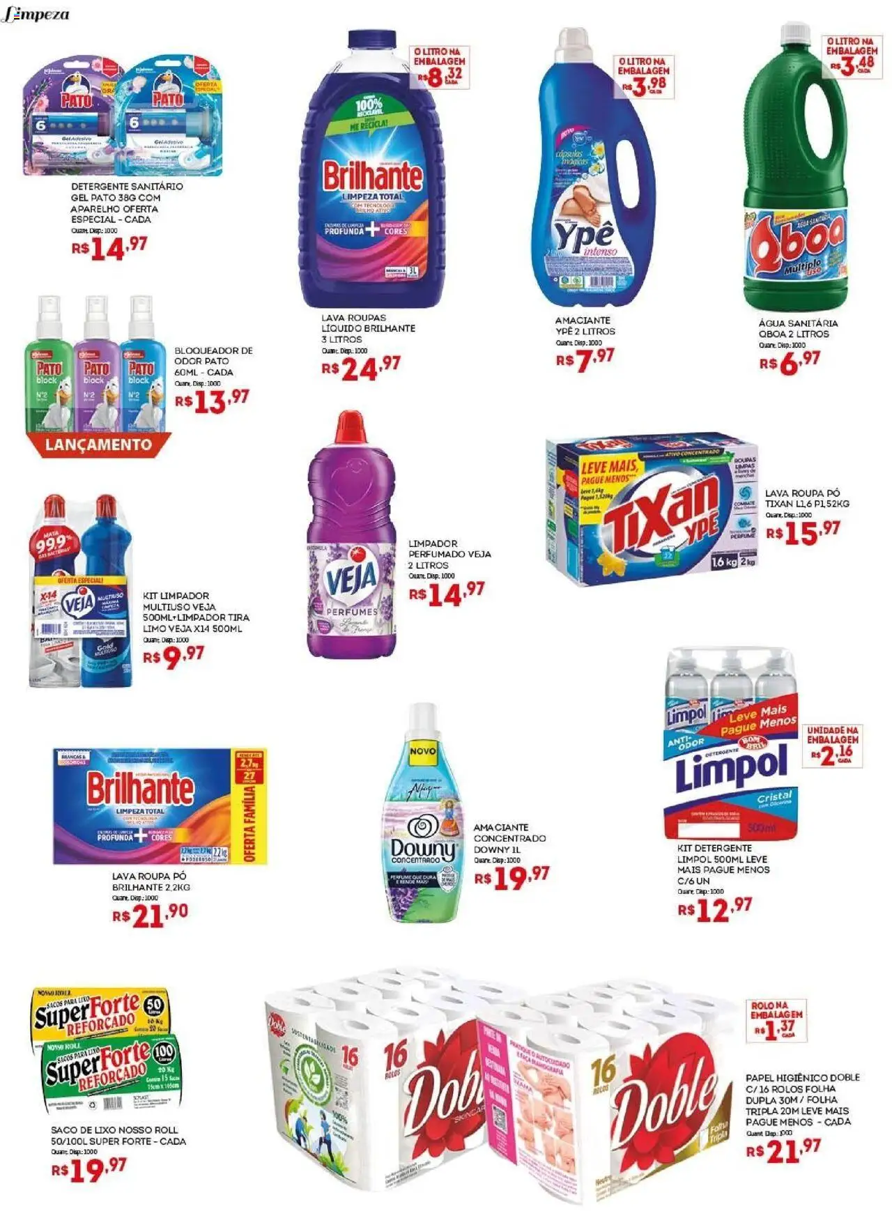 Bistek Supermercados Folheto - válido de 10.09.2025 | Página: 14 | Produtos: Rolo, Perfumes, Amaciante, Água sanitária