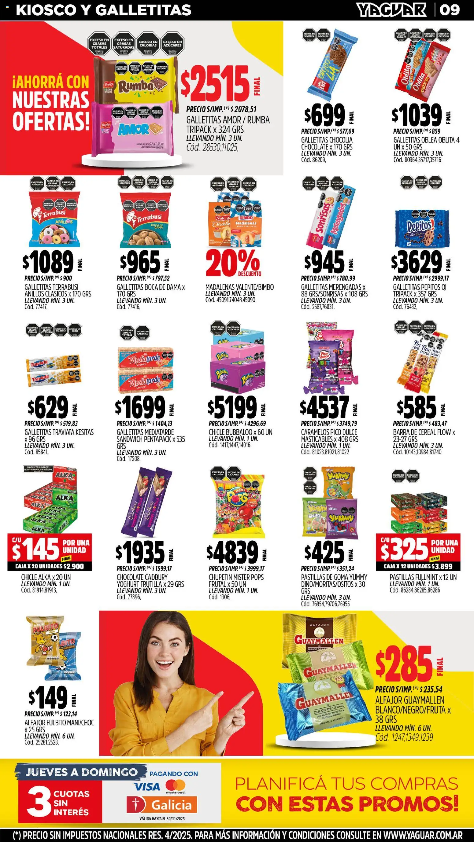 Yaguar - Mendoza │ válido desde el 17.11.2025 | Página: 10 | Productos: Frutilla, Chocolate, Chicle, Alfajor