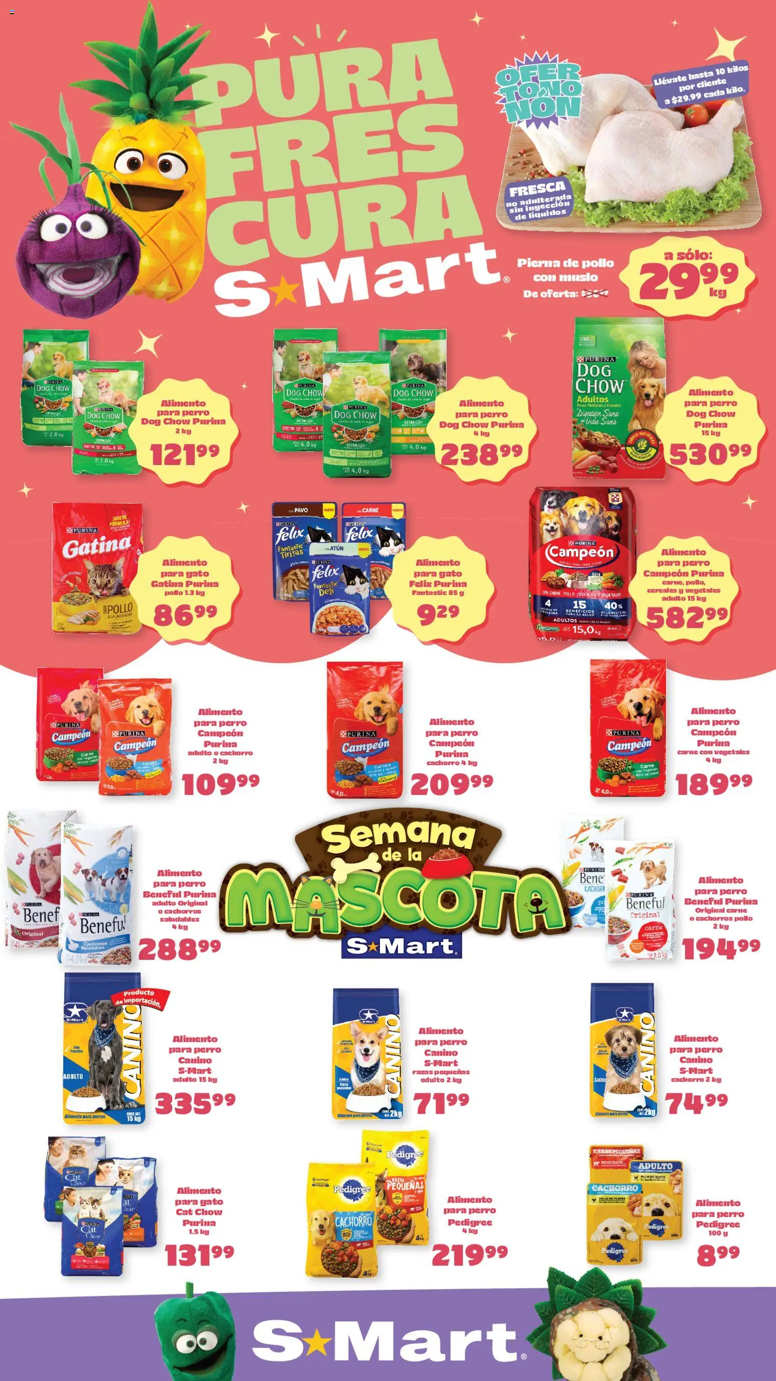 Nuevas ofertas de S-Mart válidas en toda la República Mexicana desde el 10.04.2026. ¡Encuentra las mejores ofertas en S-Mart folleto Ofertas de feria Chihuahua! | Página: 1 | Productos: Pollo, Atún, Cereales