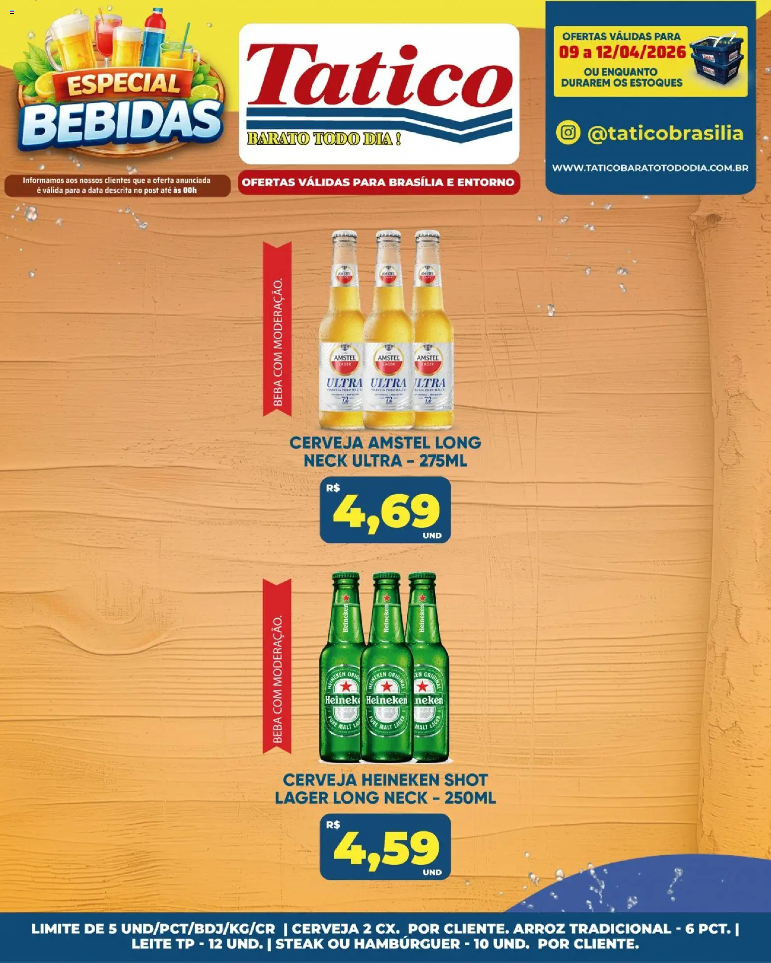 Tatico Folheto - válido de 11.04.2026 | Página: 33 | Produtos: Cerveja, Arroz, Cerveja Heineken, Hambúrguer