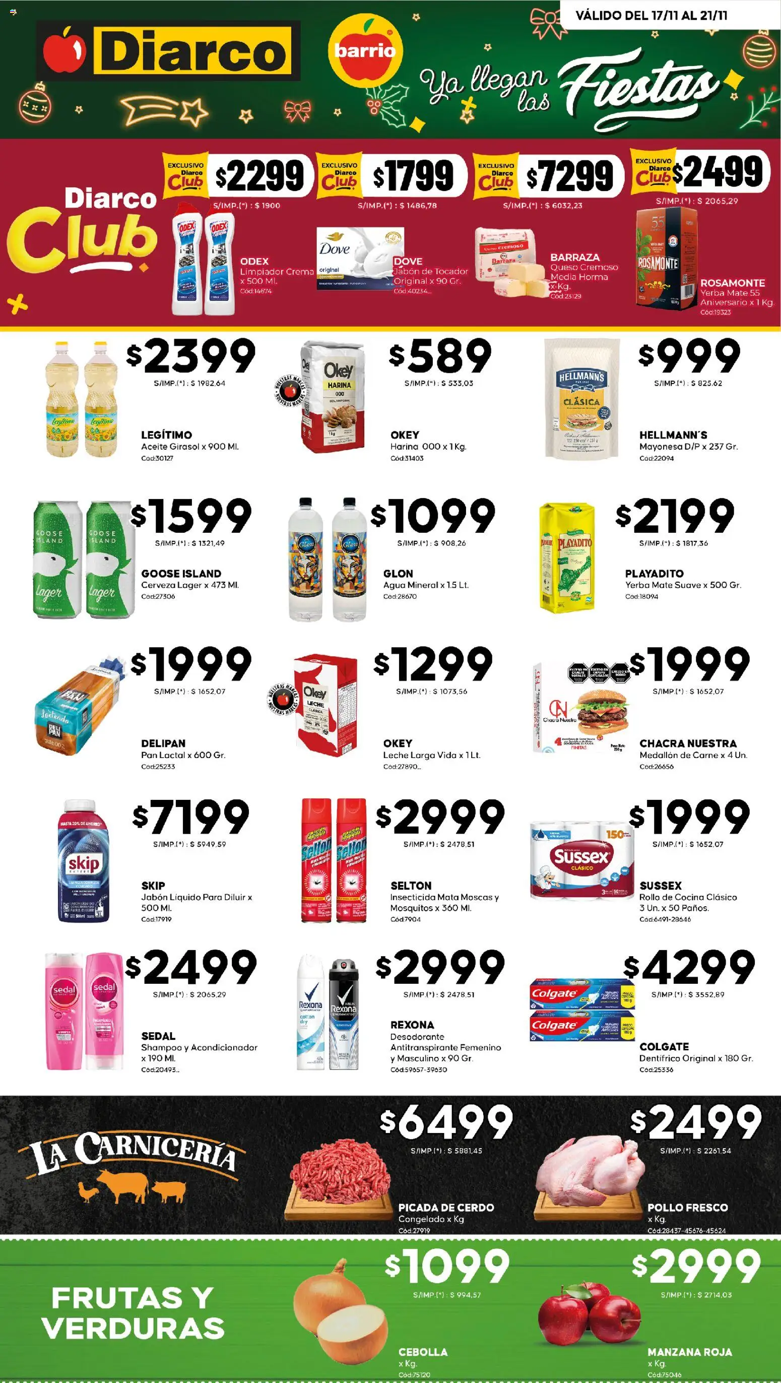 Diarco - Ofertas Diarco Barrio │ válido desde el 17.11.2025 | Página: 1 | Productos: Mata moscas, Manzana, Agua, Pan