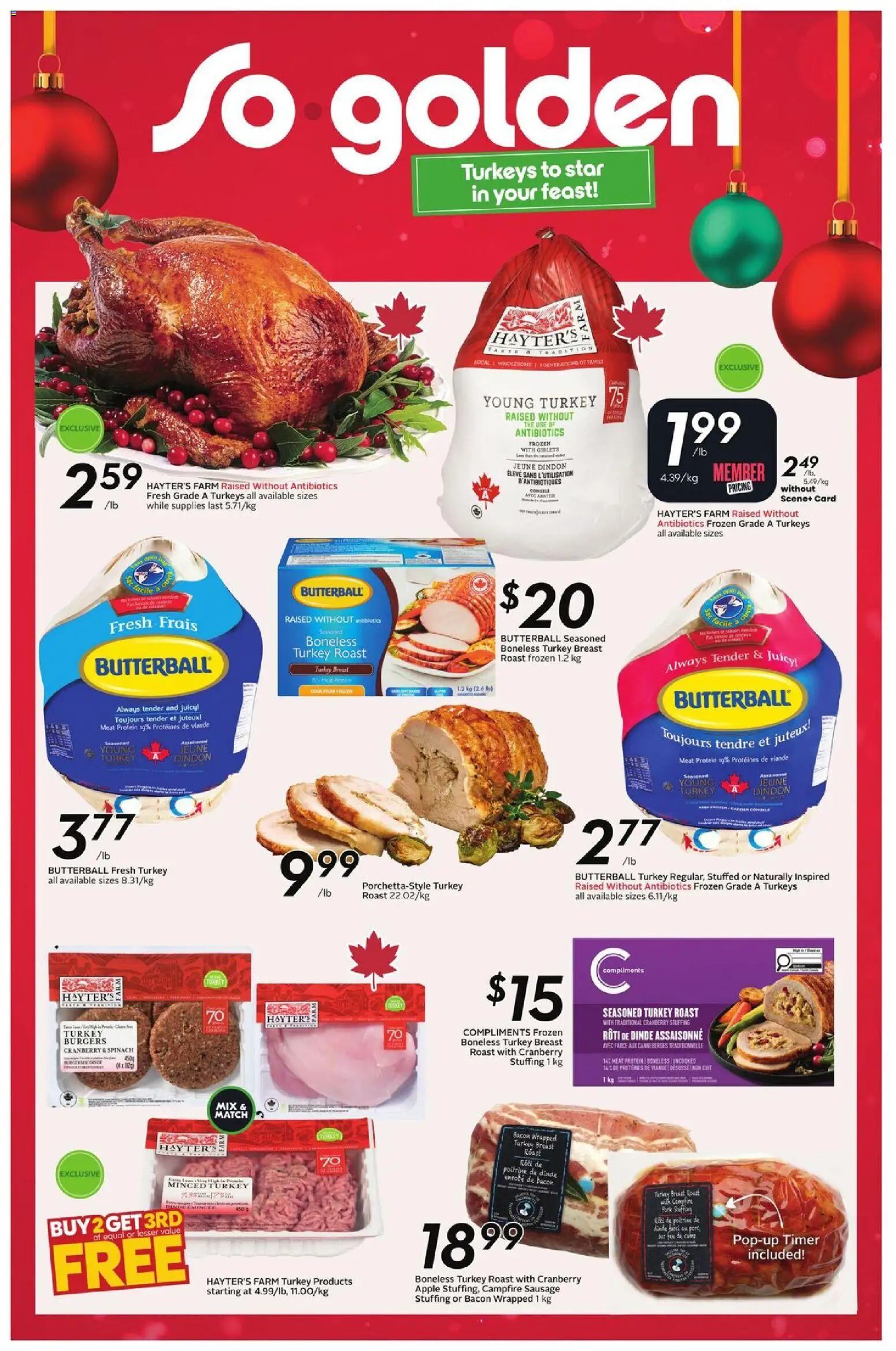 Sobeys flyer valid from 18.12.2025 | Page: 18 | Products: Turkey
